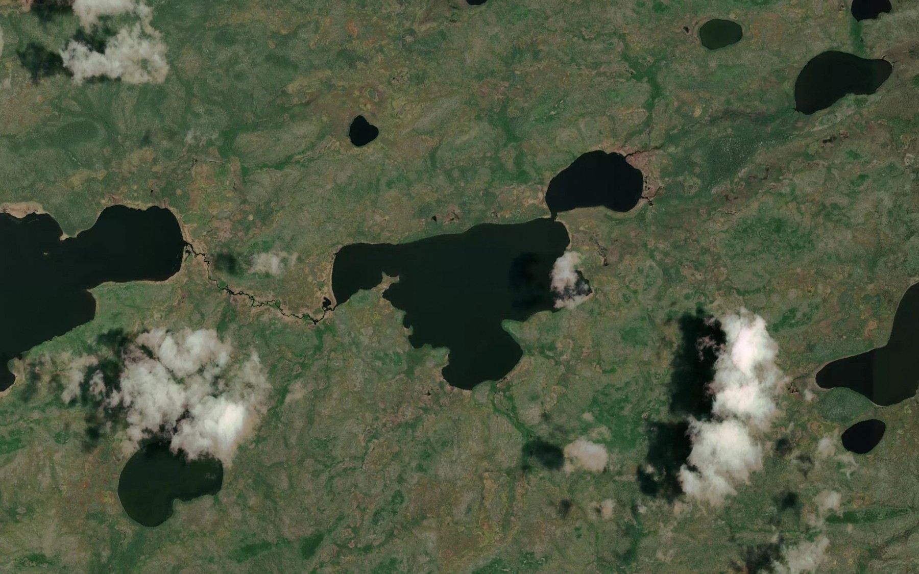 Satellite map of the John Thompson Lake