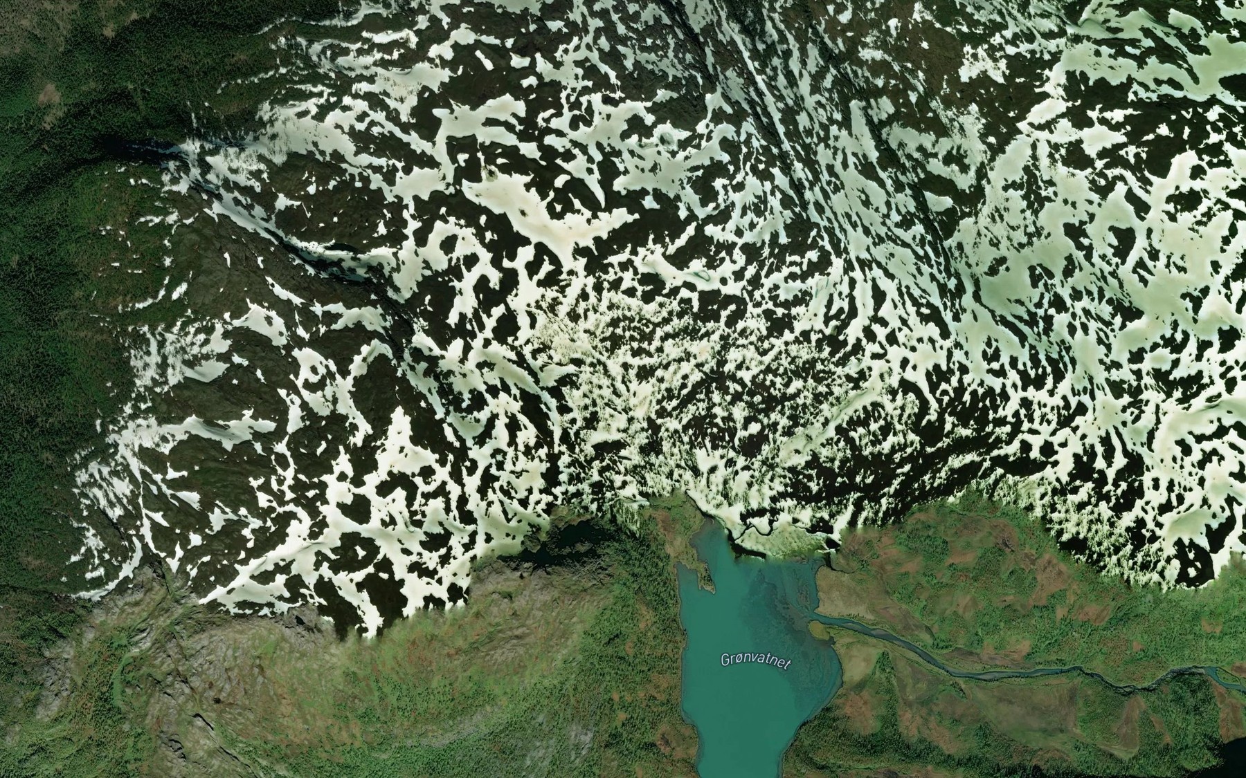 Satellite map of the Sandbekken