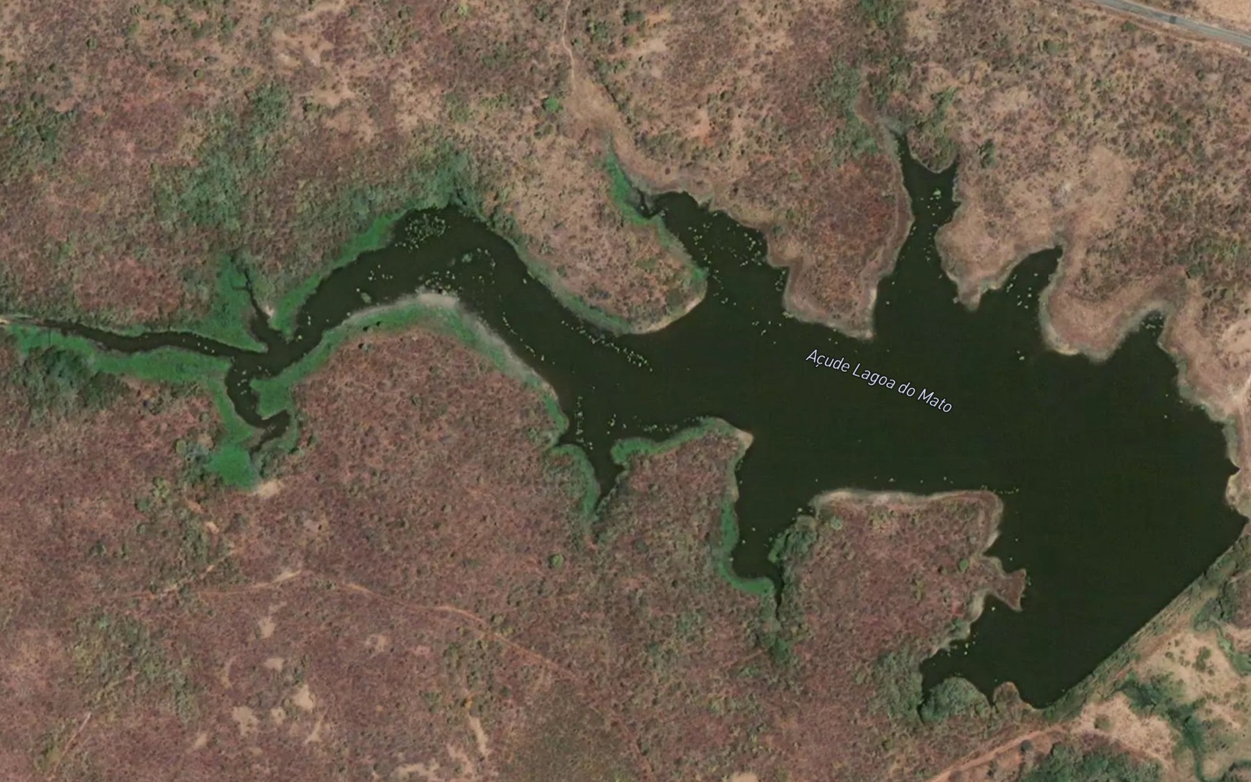 Satellite map of the Acude Lagoa do Mato