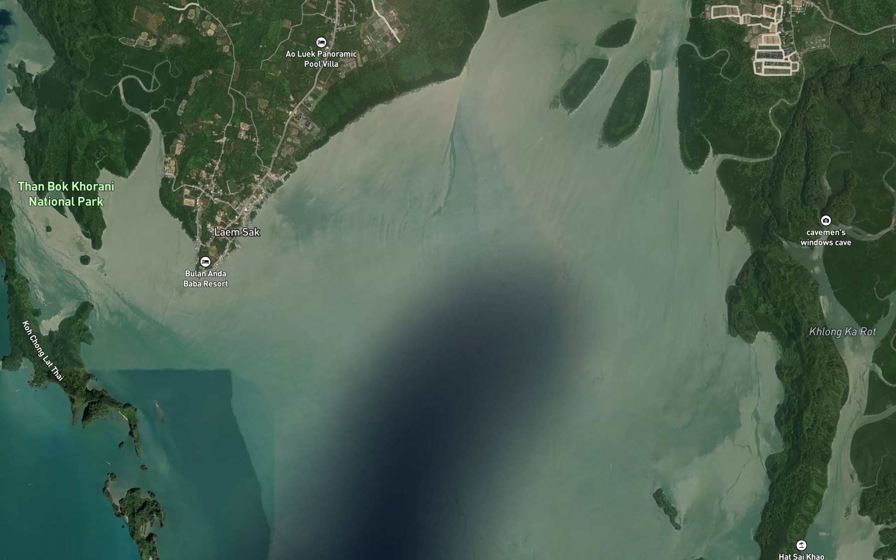 Satellite map of the Ao Luek
