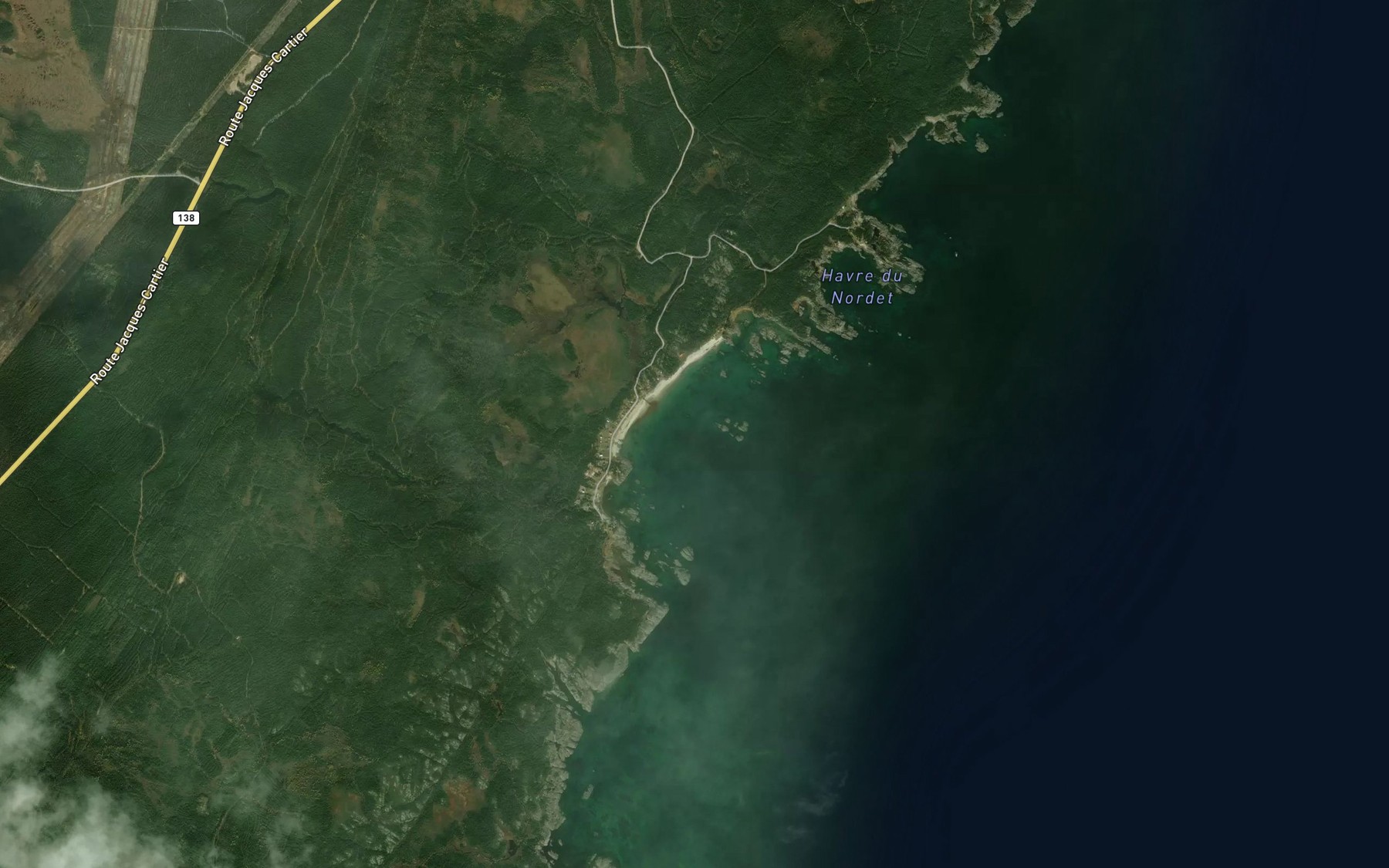 Satellite map of the Baie des Sables