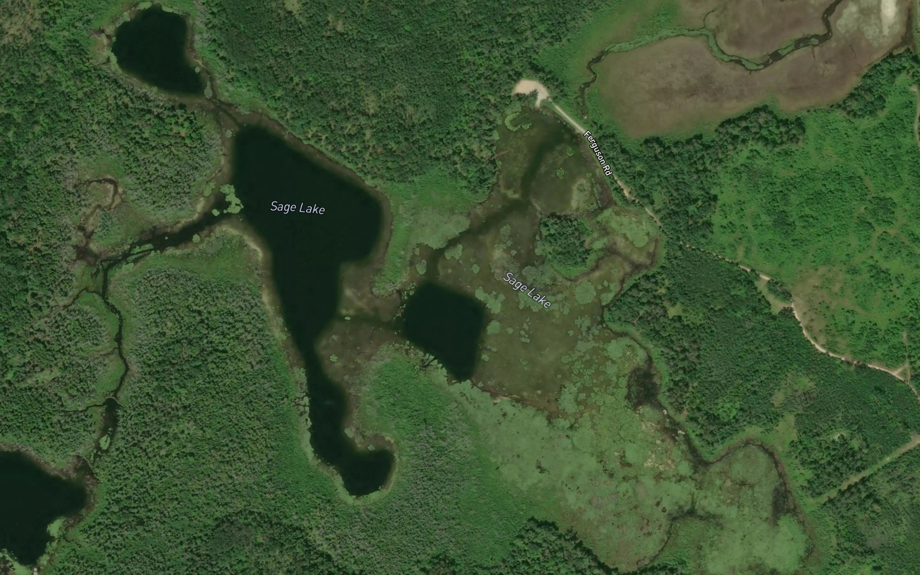 Satellite map of the Sage Lakes