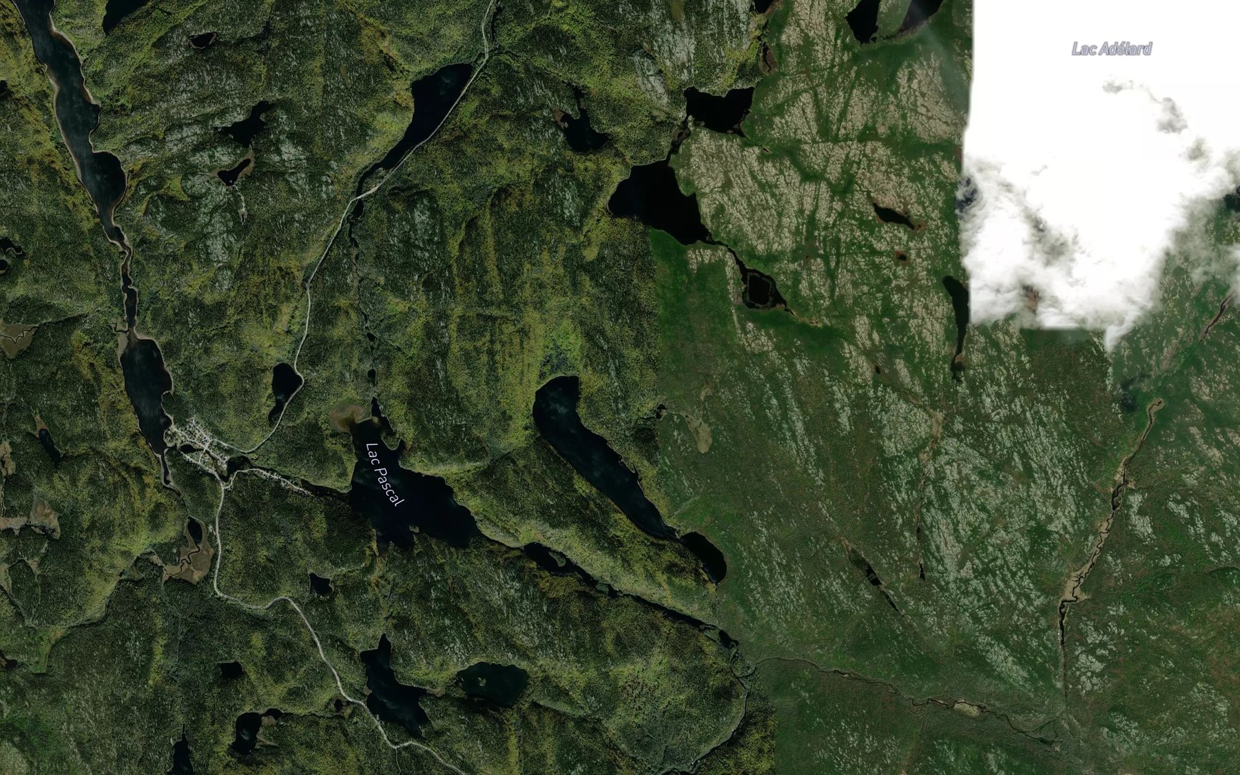 Satellite map of the Lac Marguerite