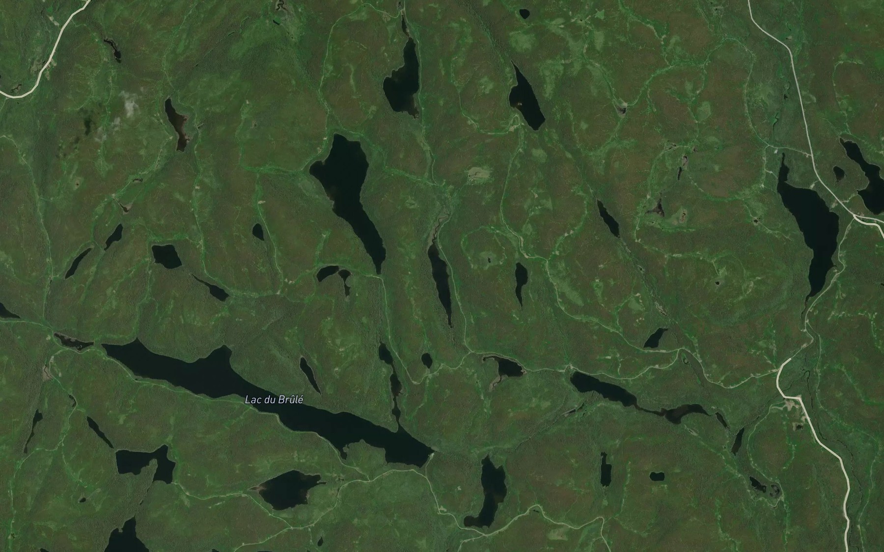 Satellite map of the Lac Couteau