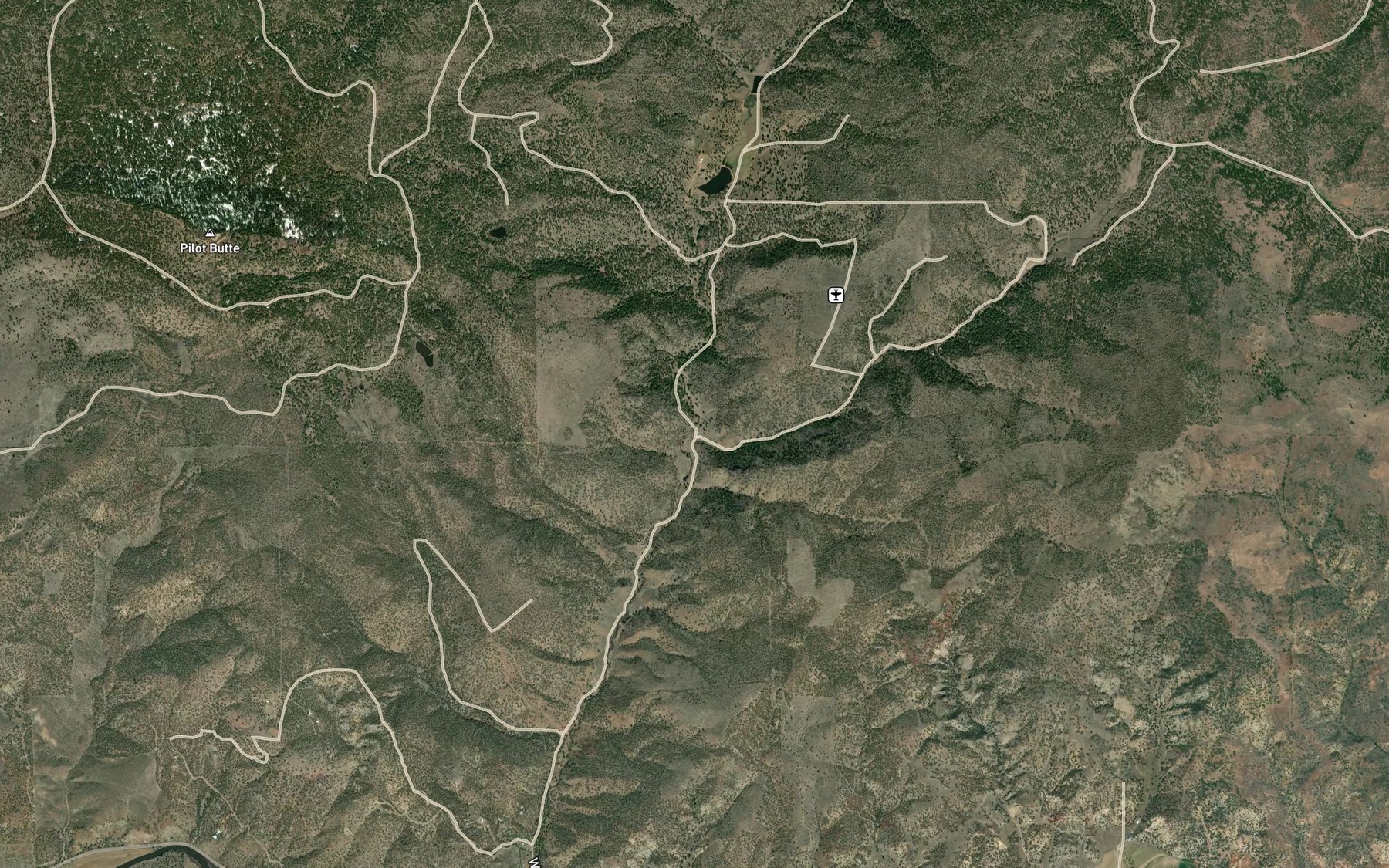 Satellite map of the Mule Creek