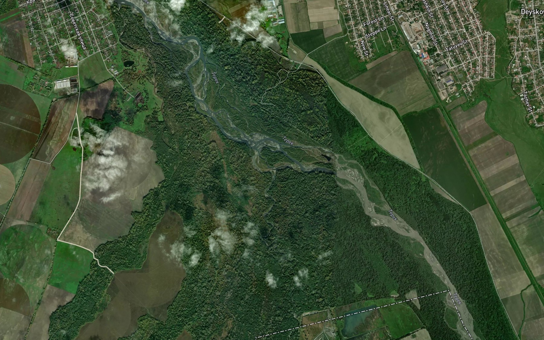 Satellite map of the Gozbarovskaya
