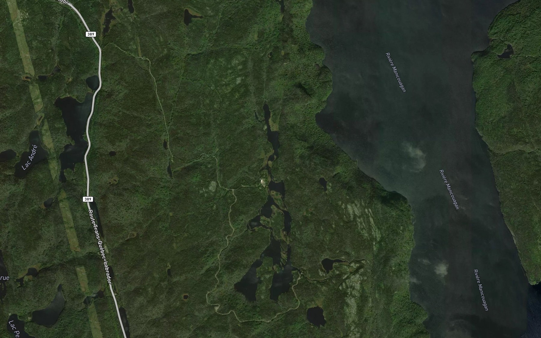 Satellite map of the Ruisseau de l'Espoir