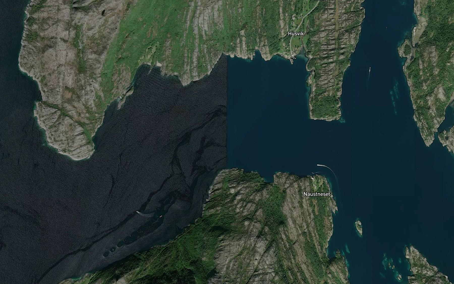 Satellite map of the Halsfjorden