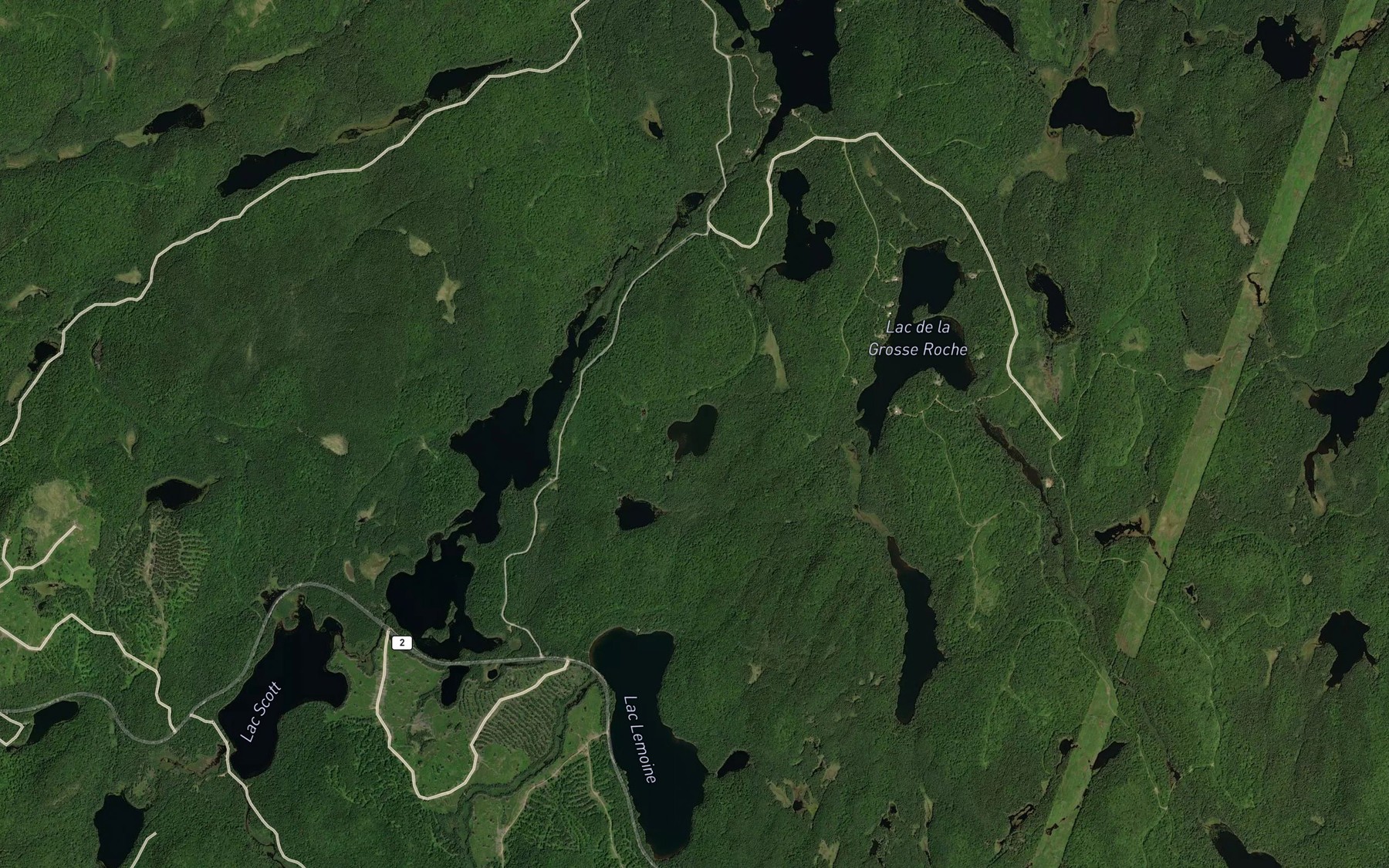 Satellite map of the Lac de l'Herbier