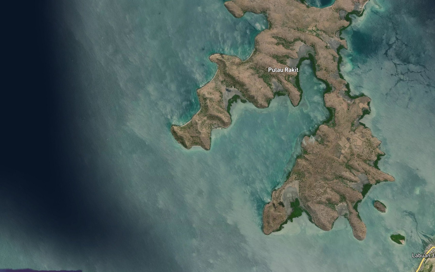 Satellite map of the Teluk Labudining Ode