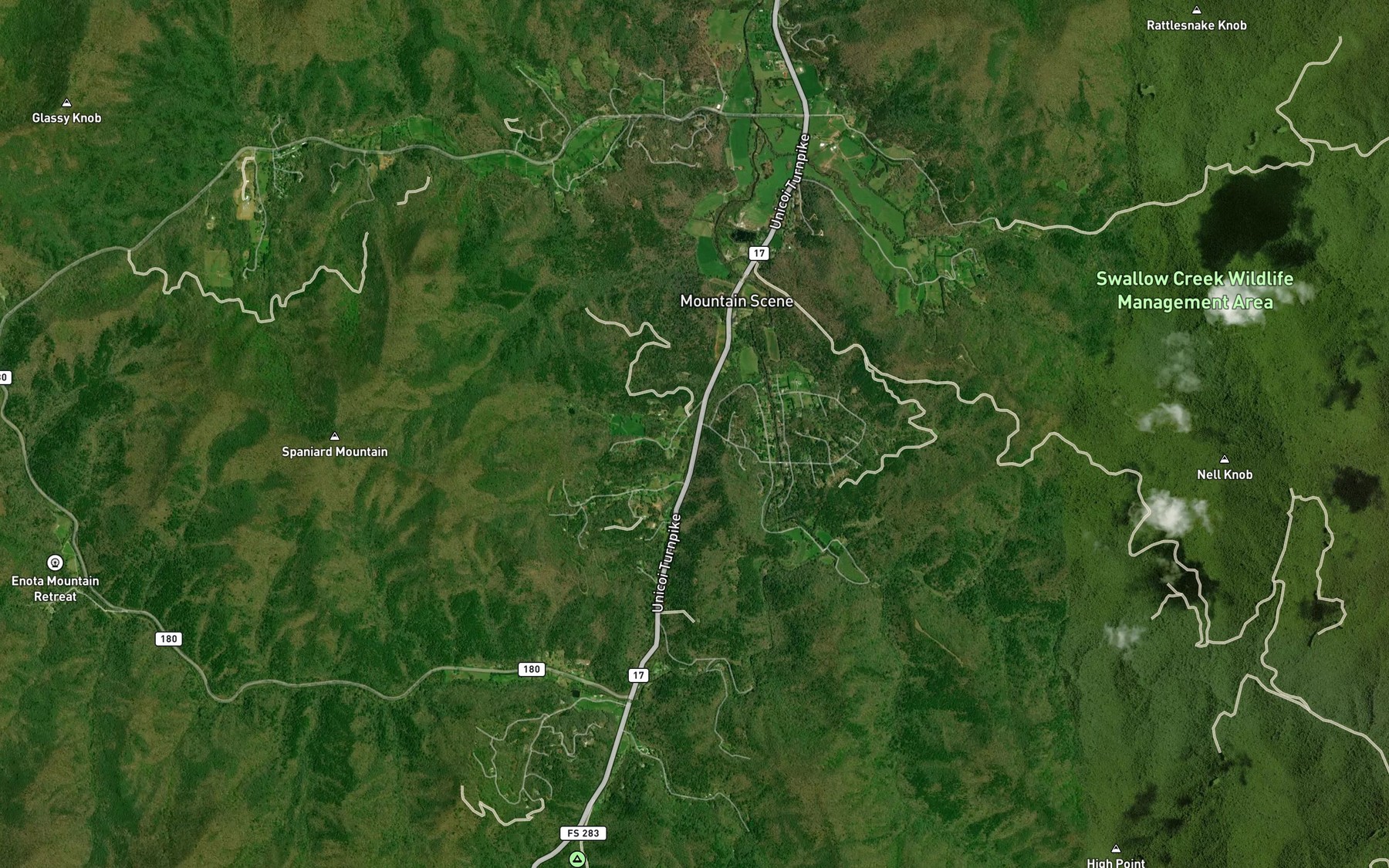 Satellite map of the Stable Branch