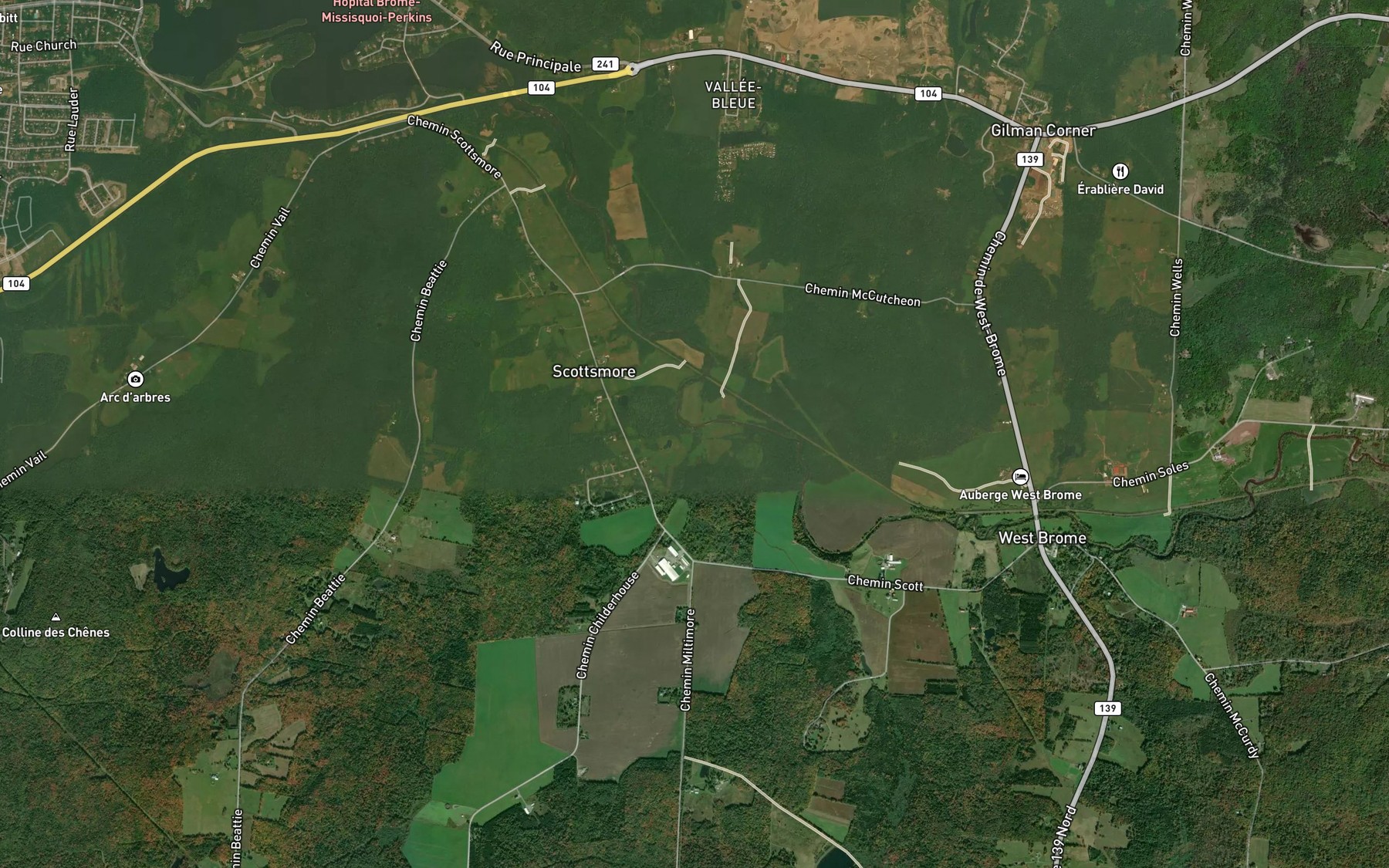 Satellite map of the Ruisseau Marsh