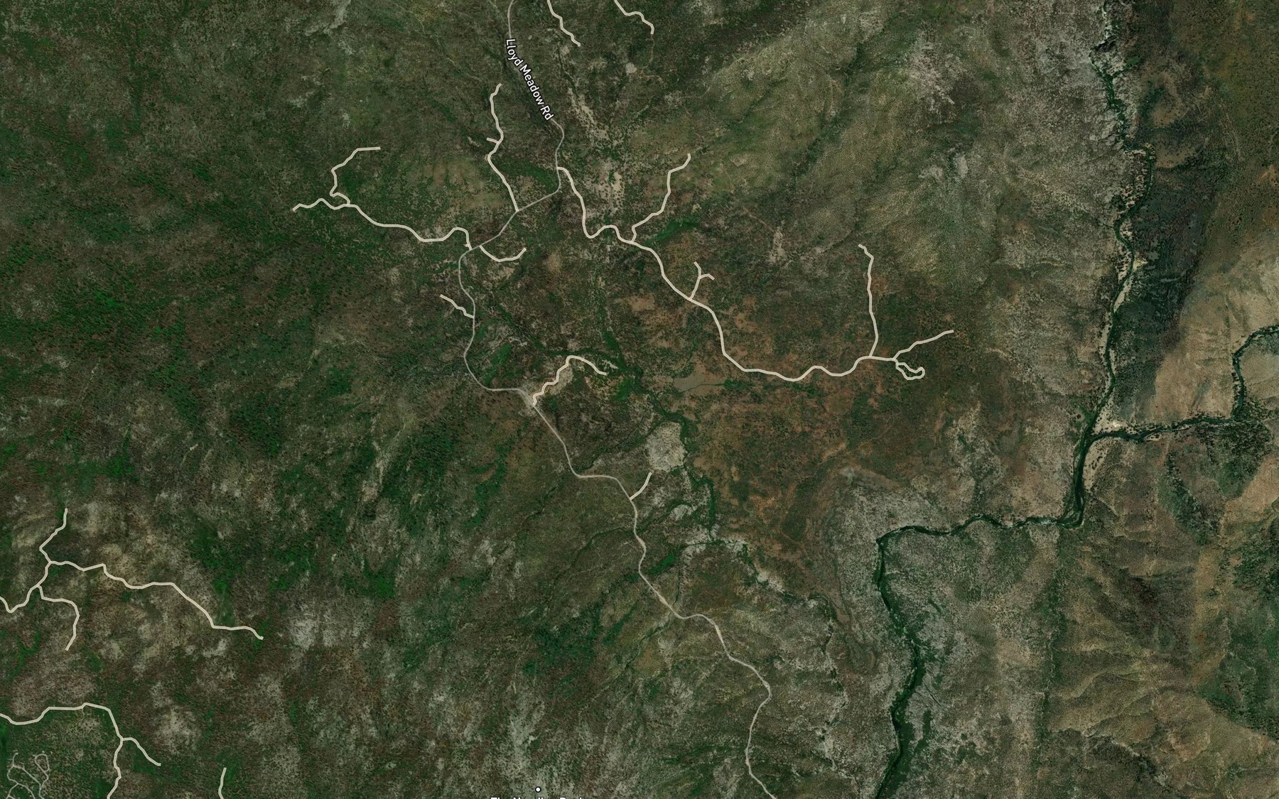 Satellite map of the Soda Spring