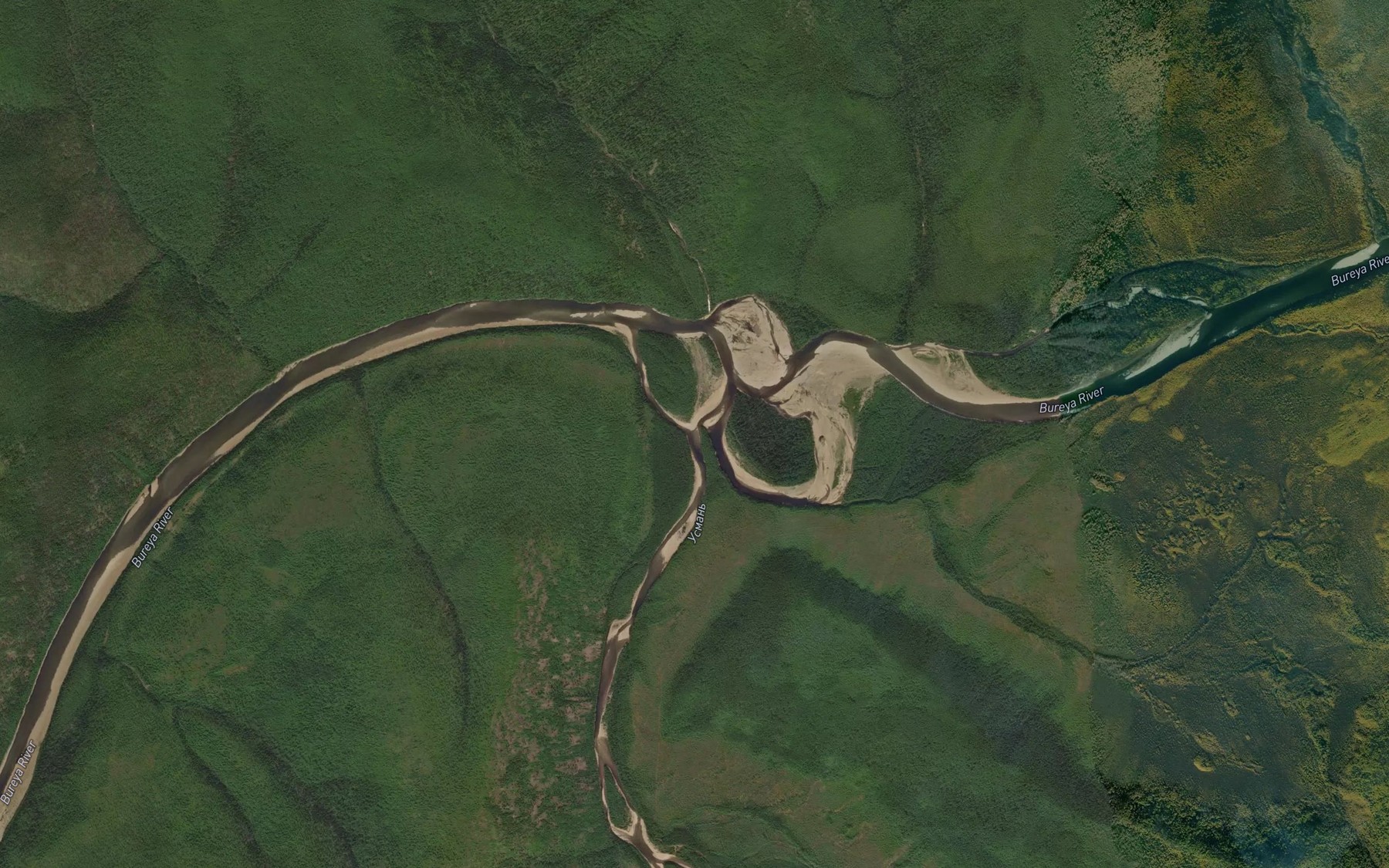 Satellite map of the Usman'