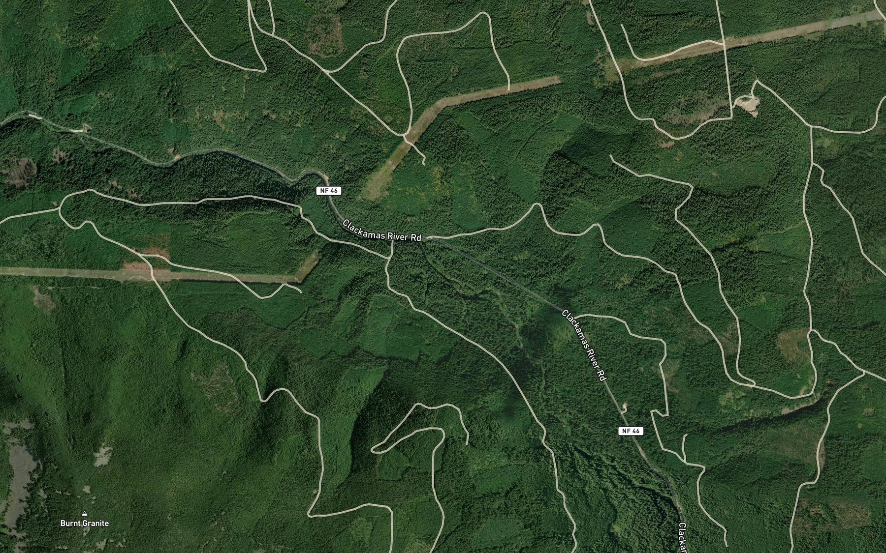 Satellite map of the Pot Creek