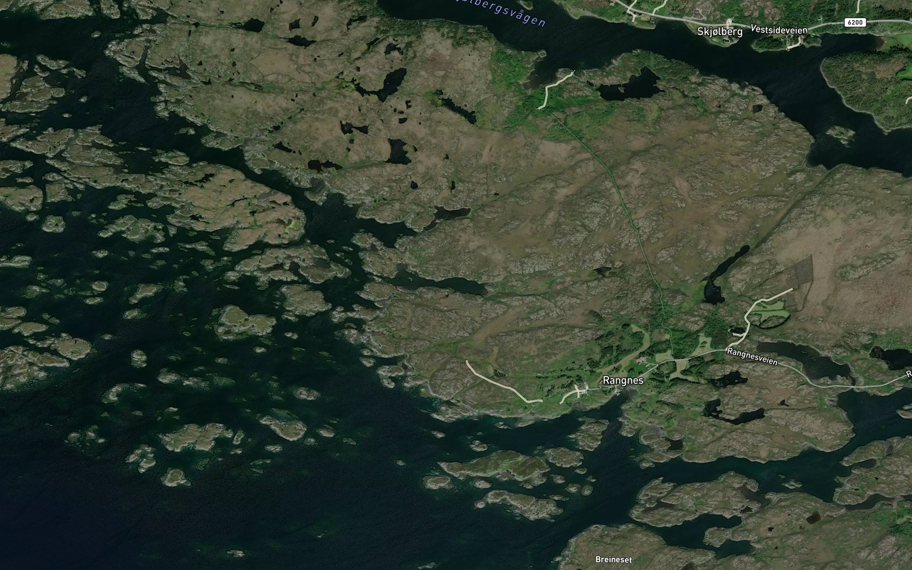 Satellite map of the Rangvagen