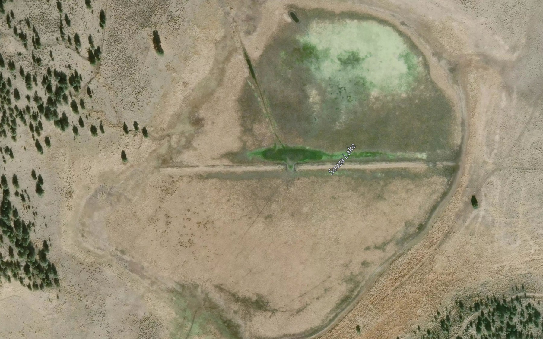 Satellite map of the Souza Lake