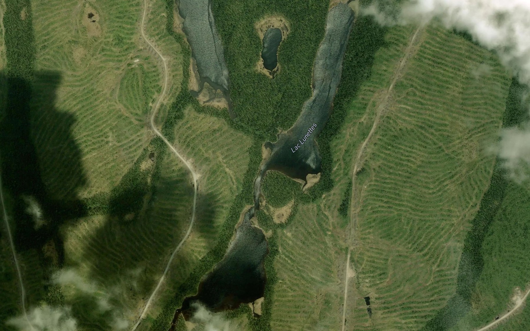 Satellite map of the Lac Lunettes