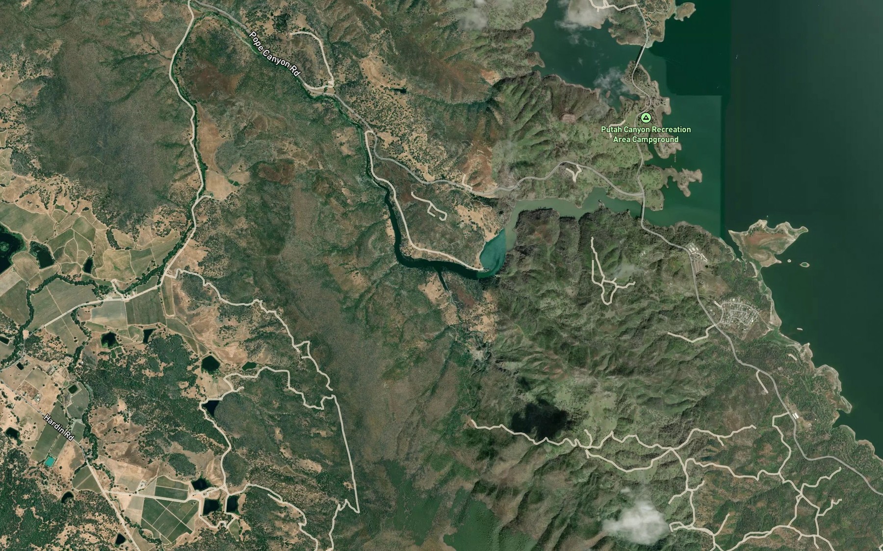 Satellite map of the Trout Creek