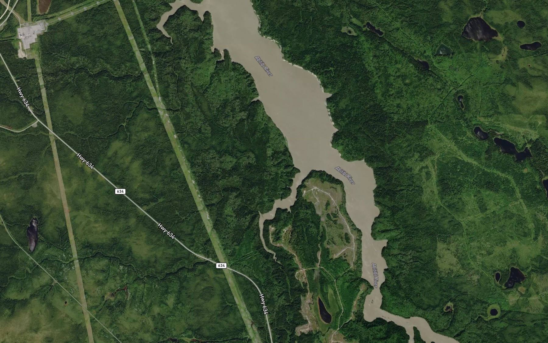 Satellite map of the Avon Creek