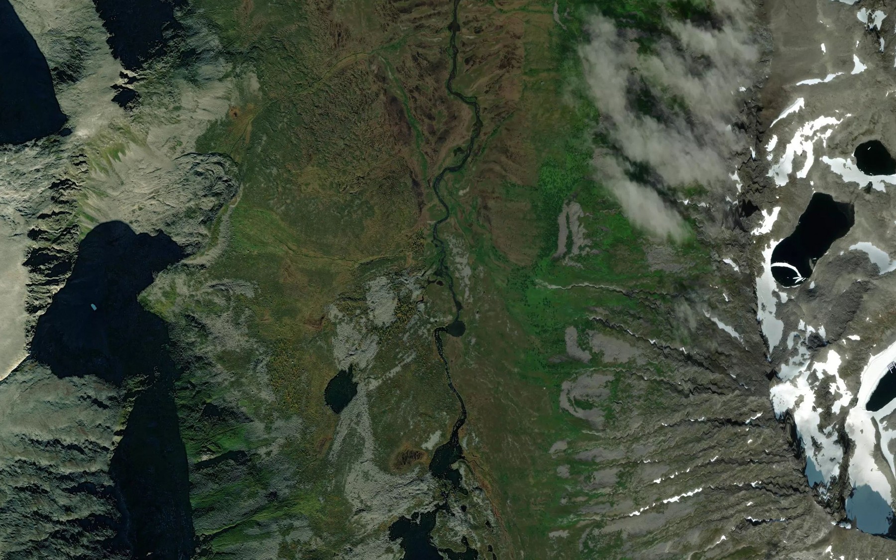 Satellite map of the Finndammen