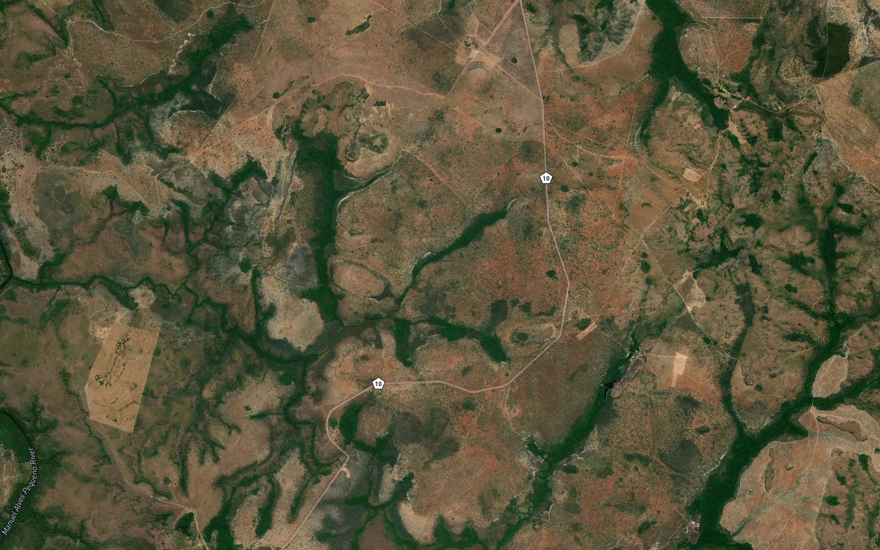 Satellite map of the Corrego Cabeceira Grossa