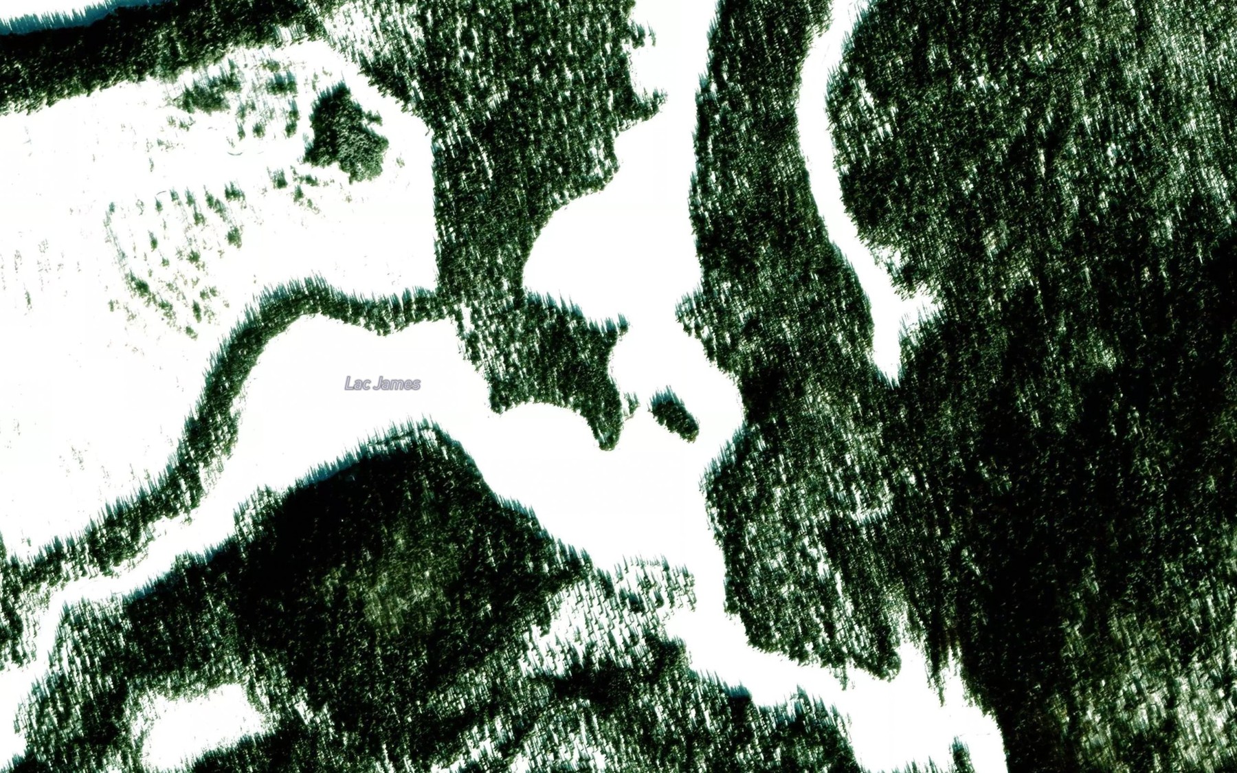 Satellite map of the Lac James
