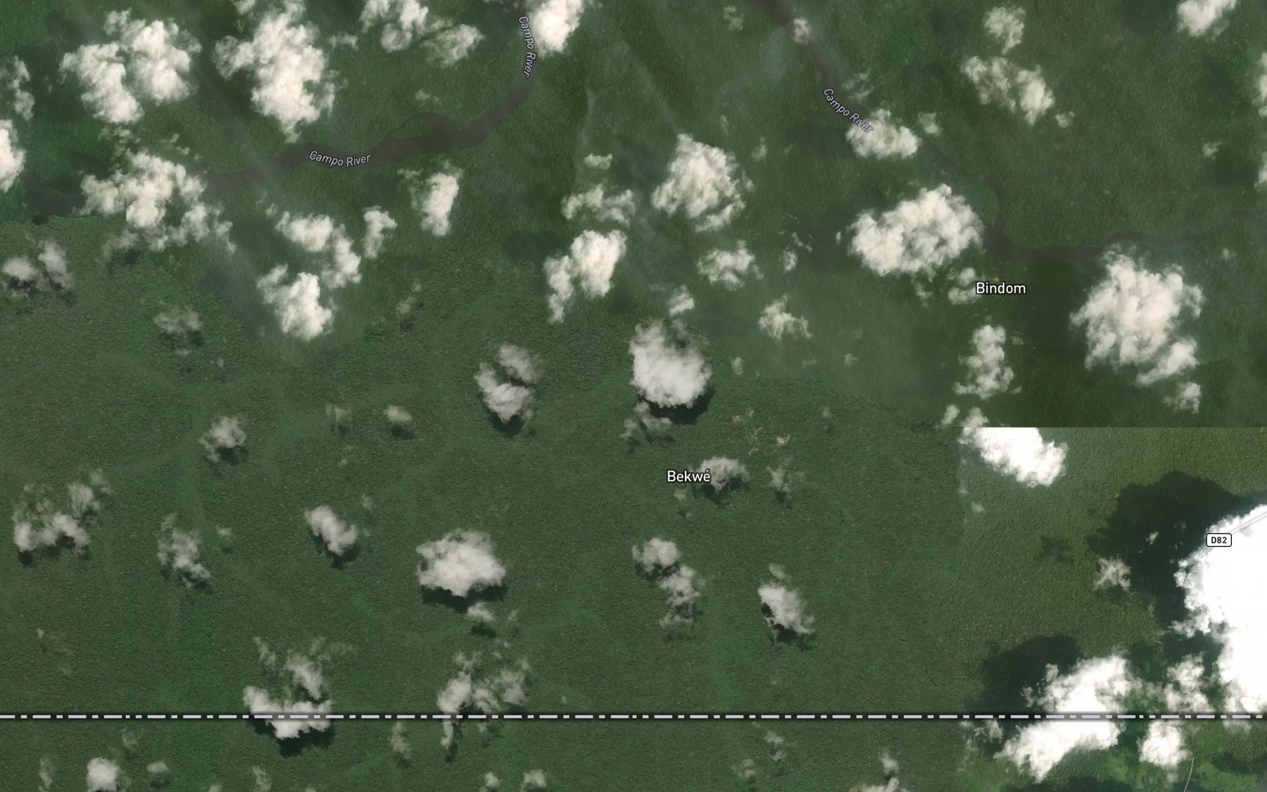 Satellite map of the Nyasseng