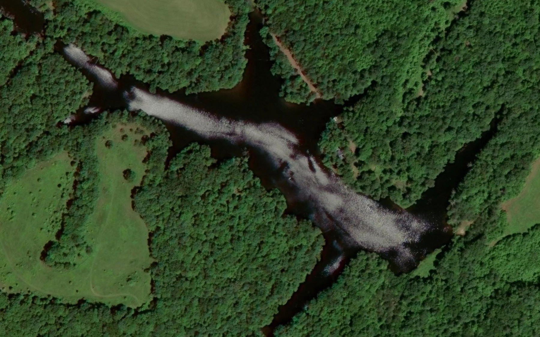 Satellite map of the Newport Lake