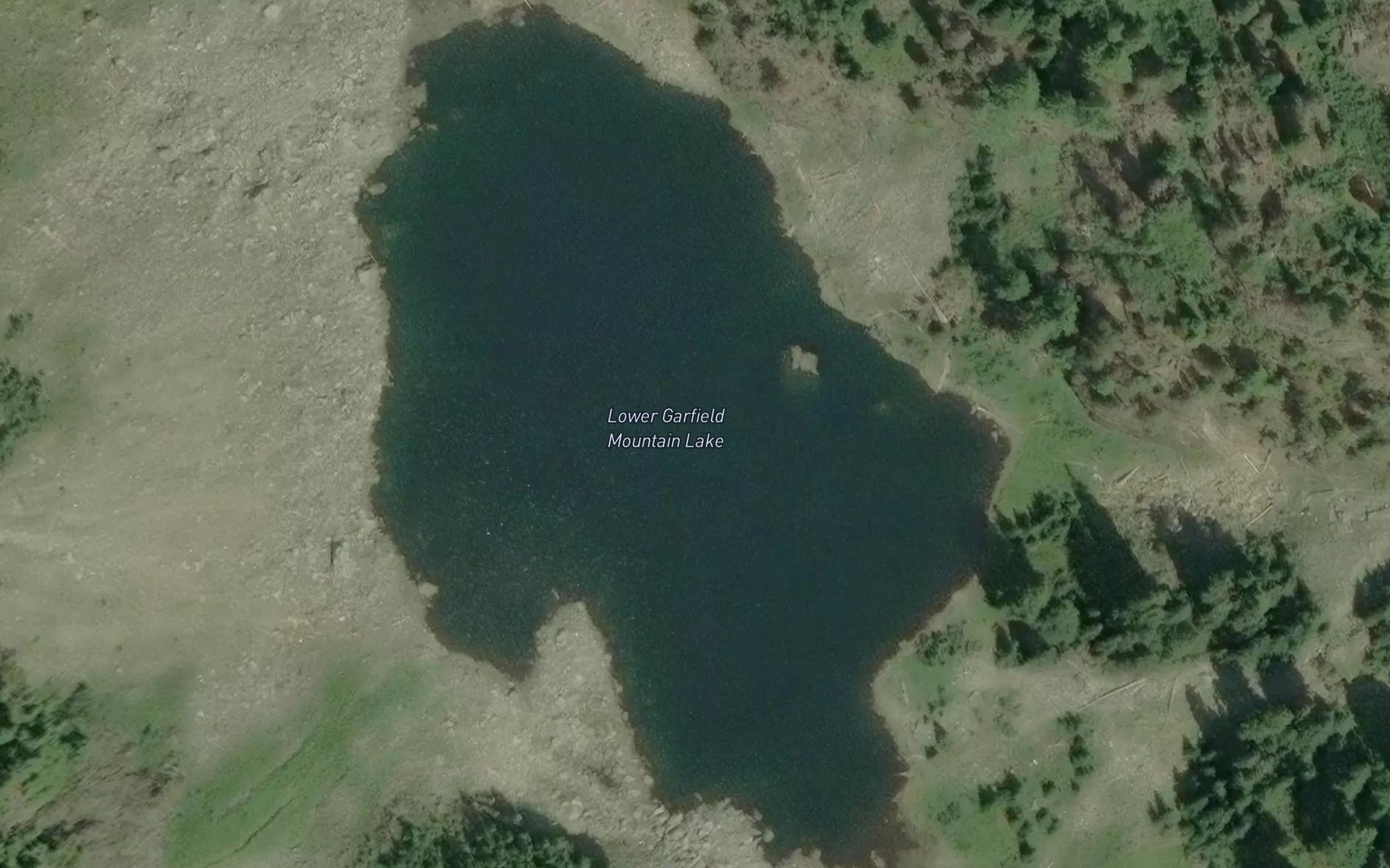 Satellite map of the Lower Garfield Mountain Lake