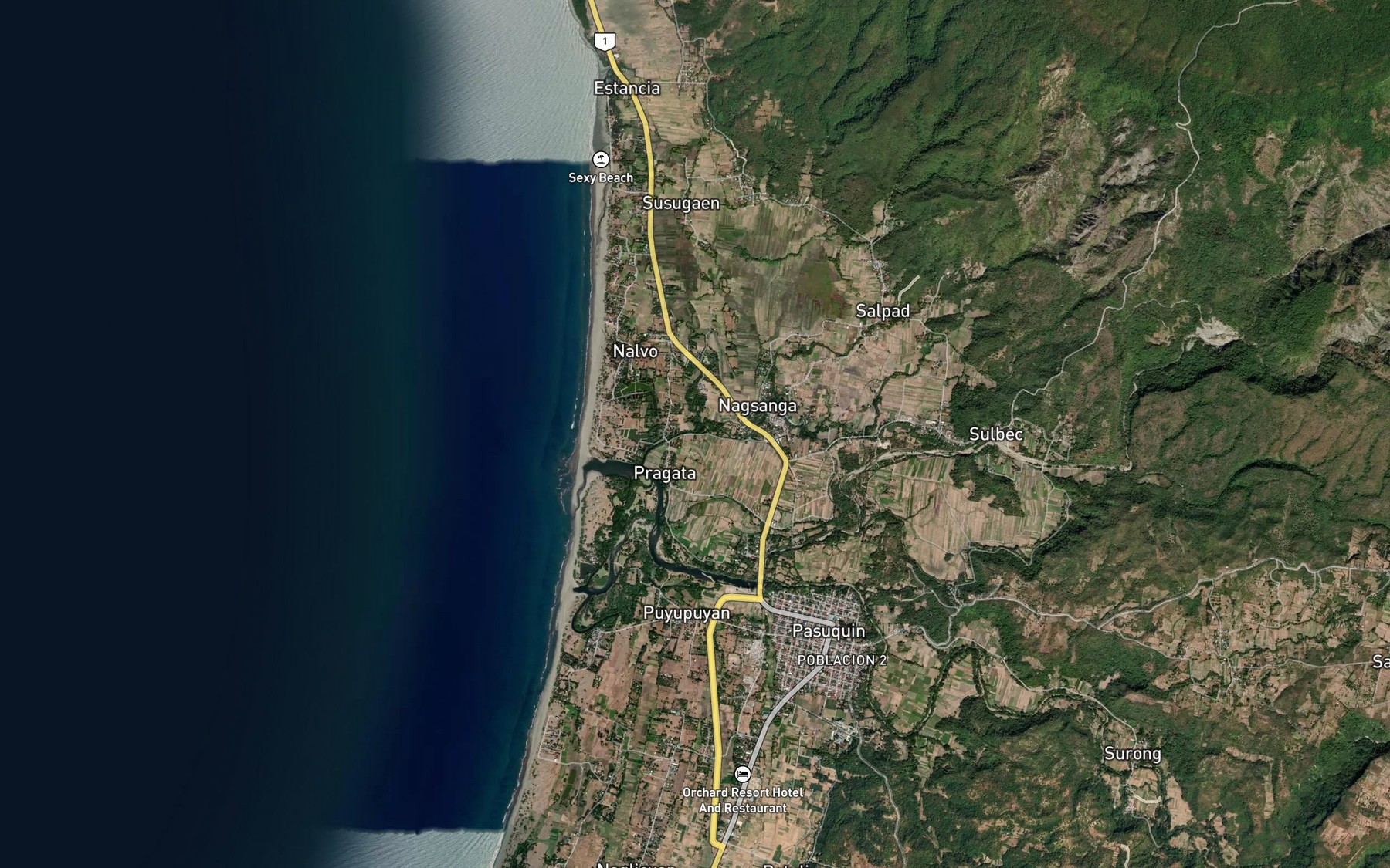 Satellite map of the Cababa-an Creek