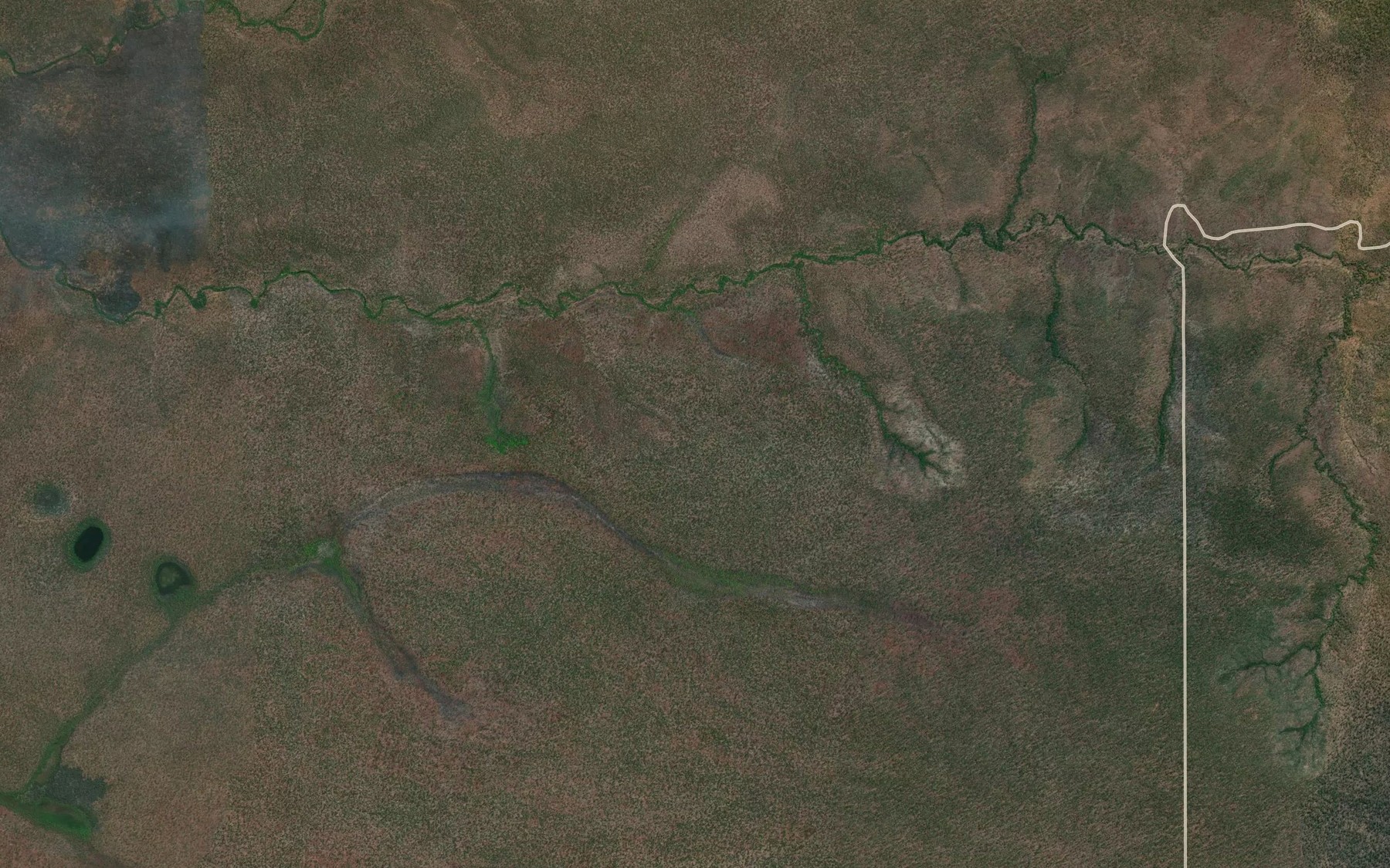 Satellite map of the Lizzy Creek
