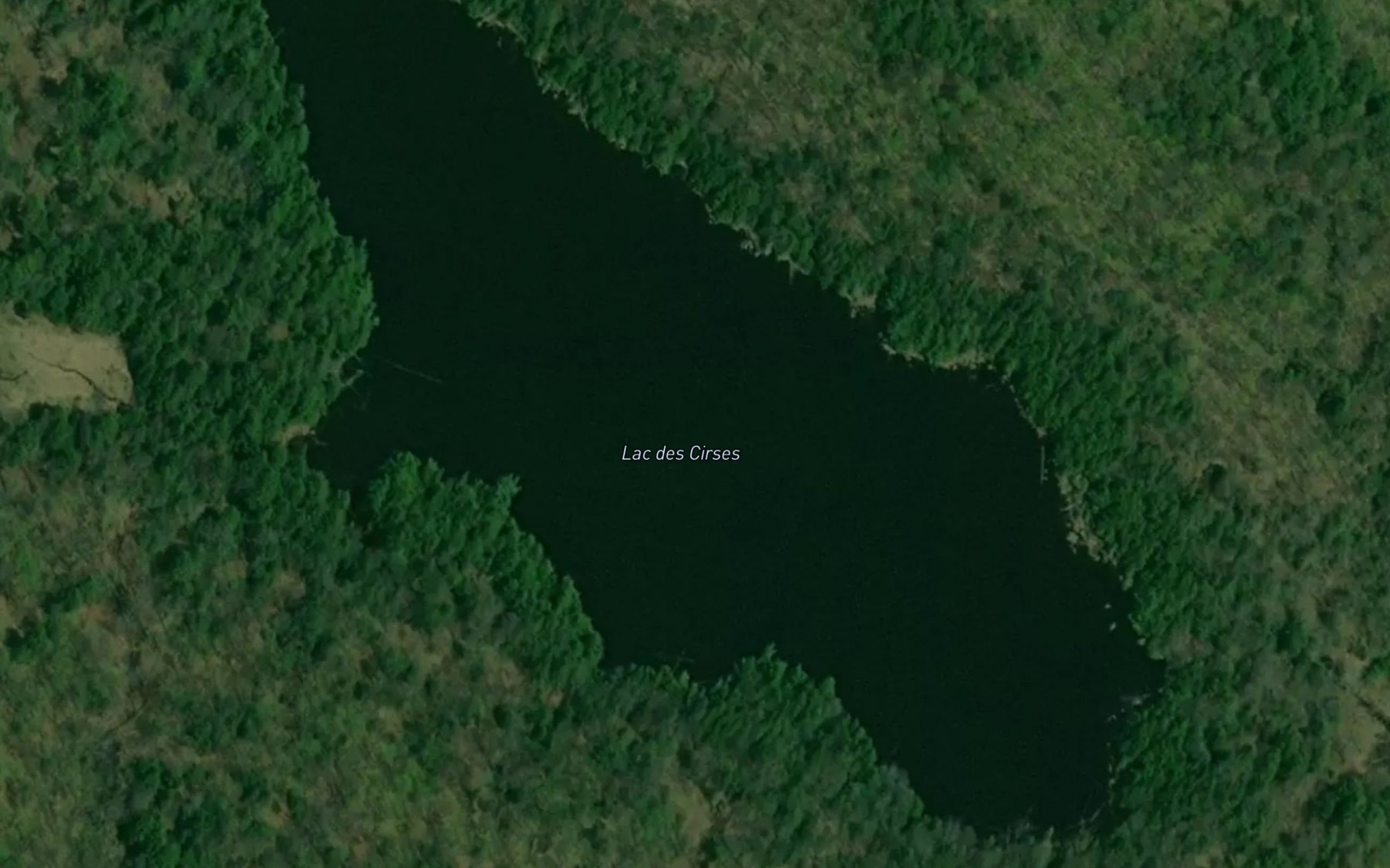 Satellite map of the Lac des Cirses
