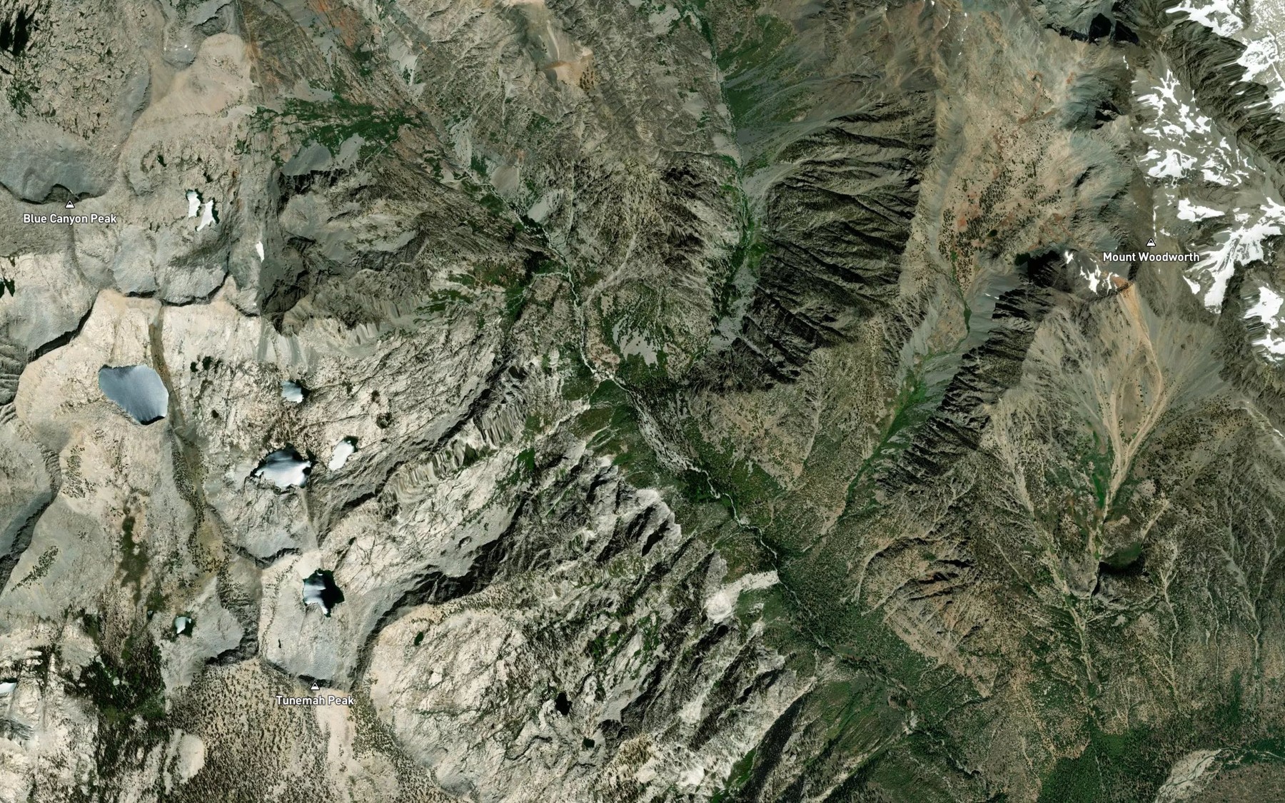 Satellite map of the Disappearing Creek