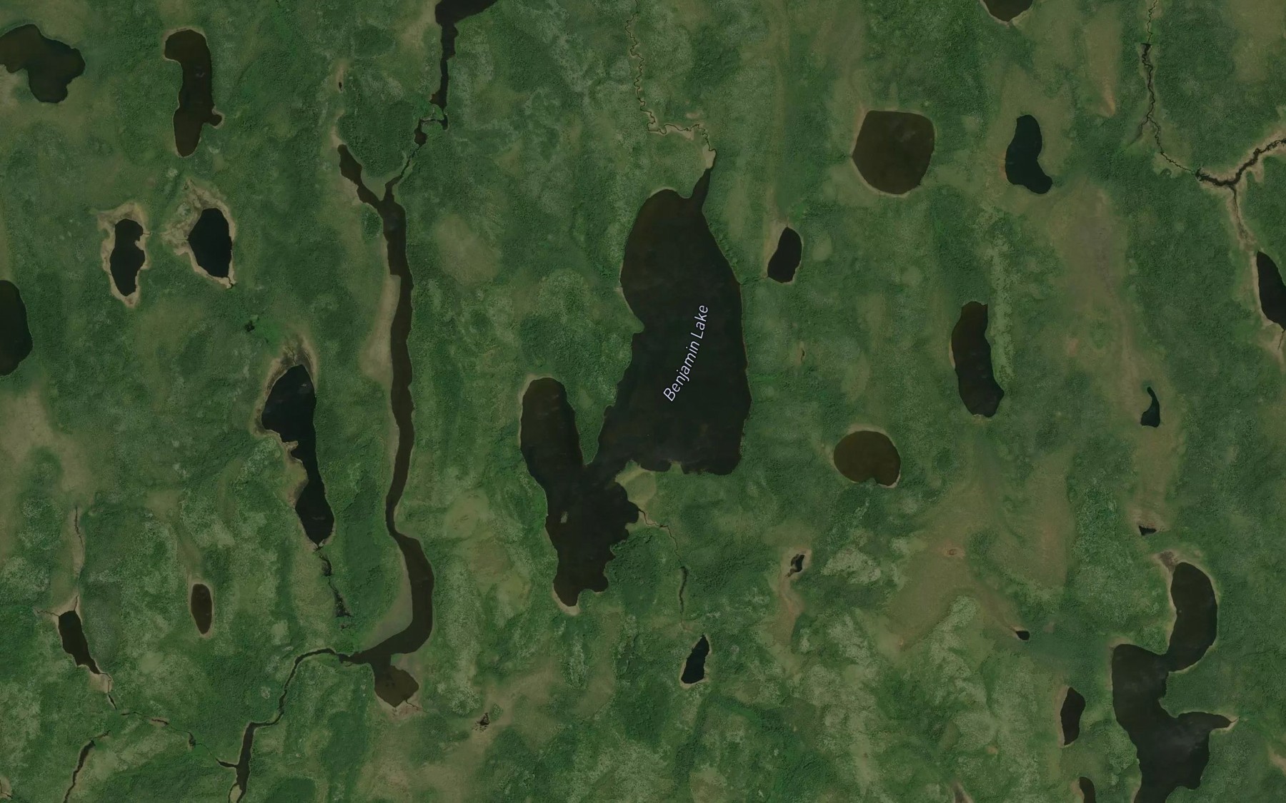 Satellite map of the Benjamin Lake