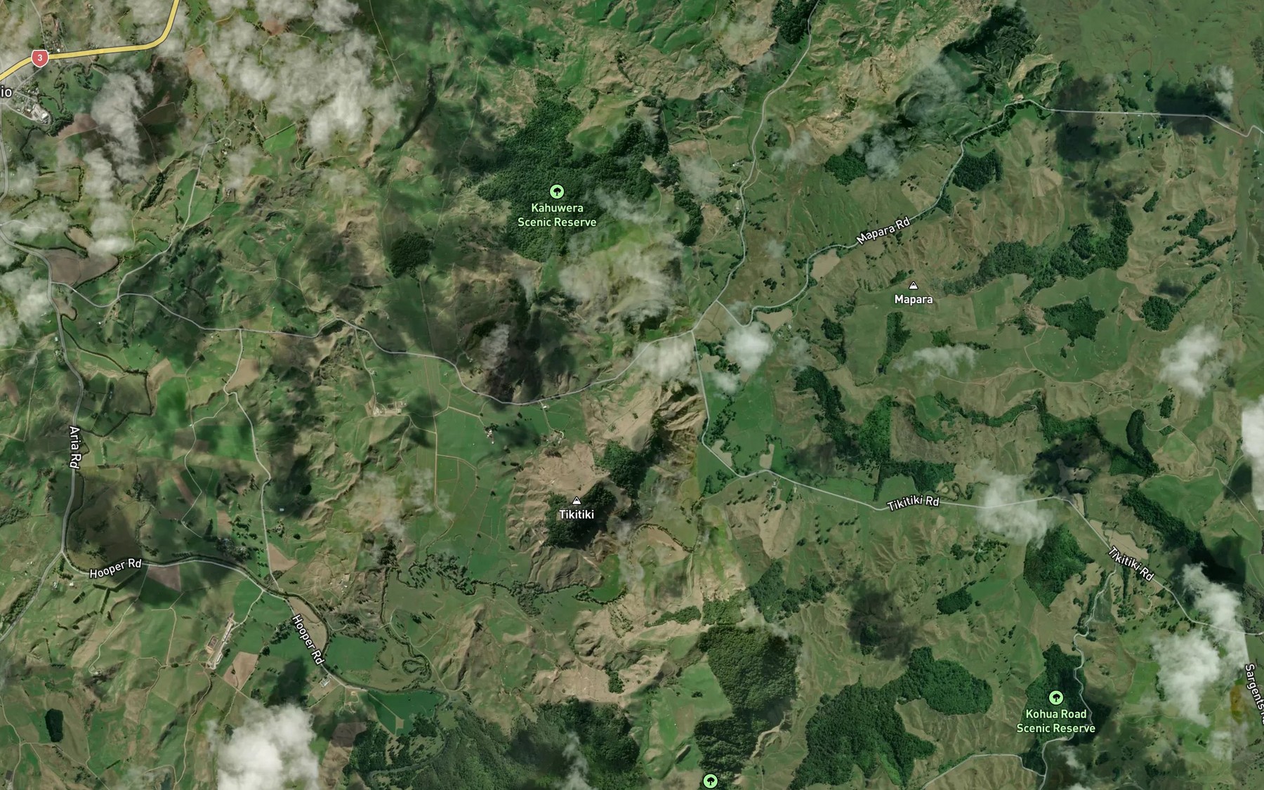 Satellite map of the Mapara Stream