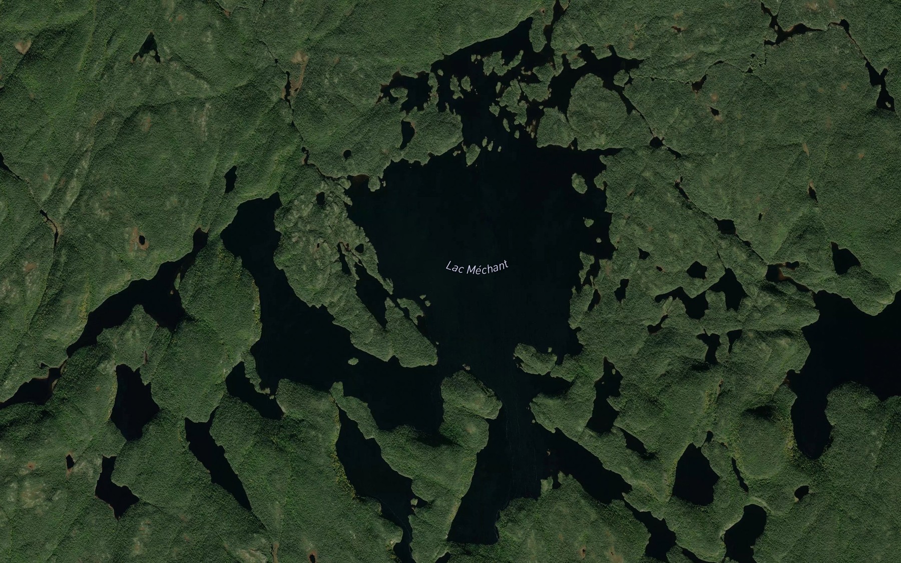 Satellite map of the Lac Mechant