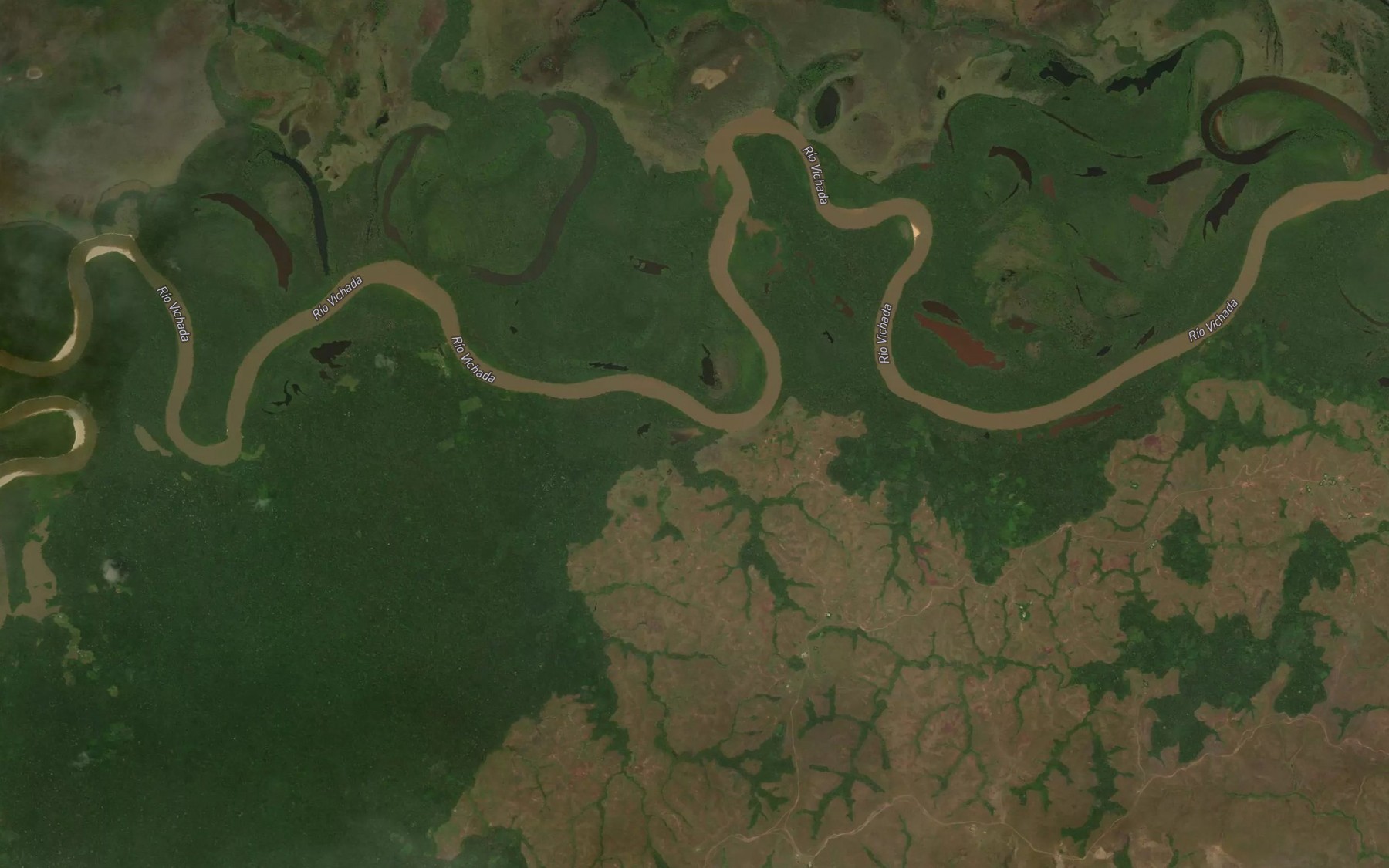 Satellite map of the Laguna Cunaca