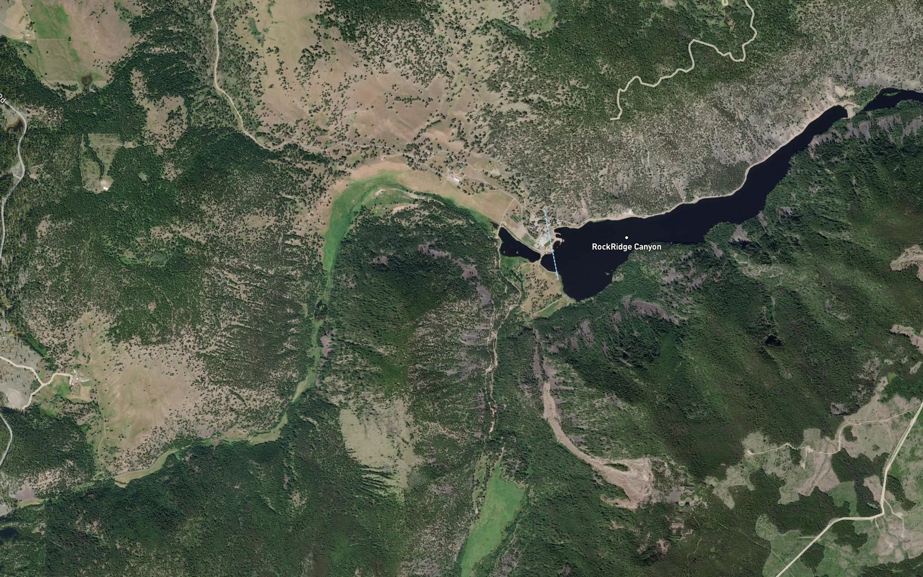 Satellite map of the Willis Creek