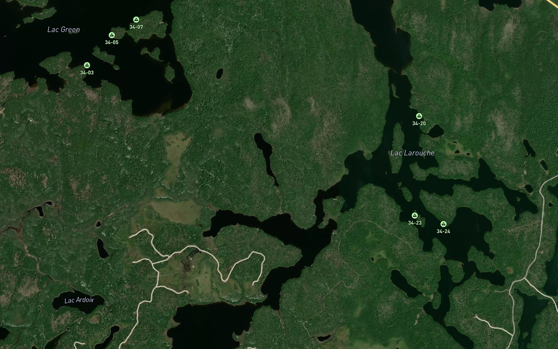 Satellite map of the Baie Miles