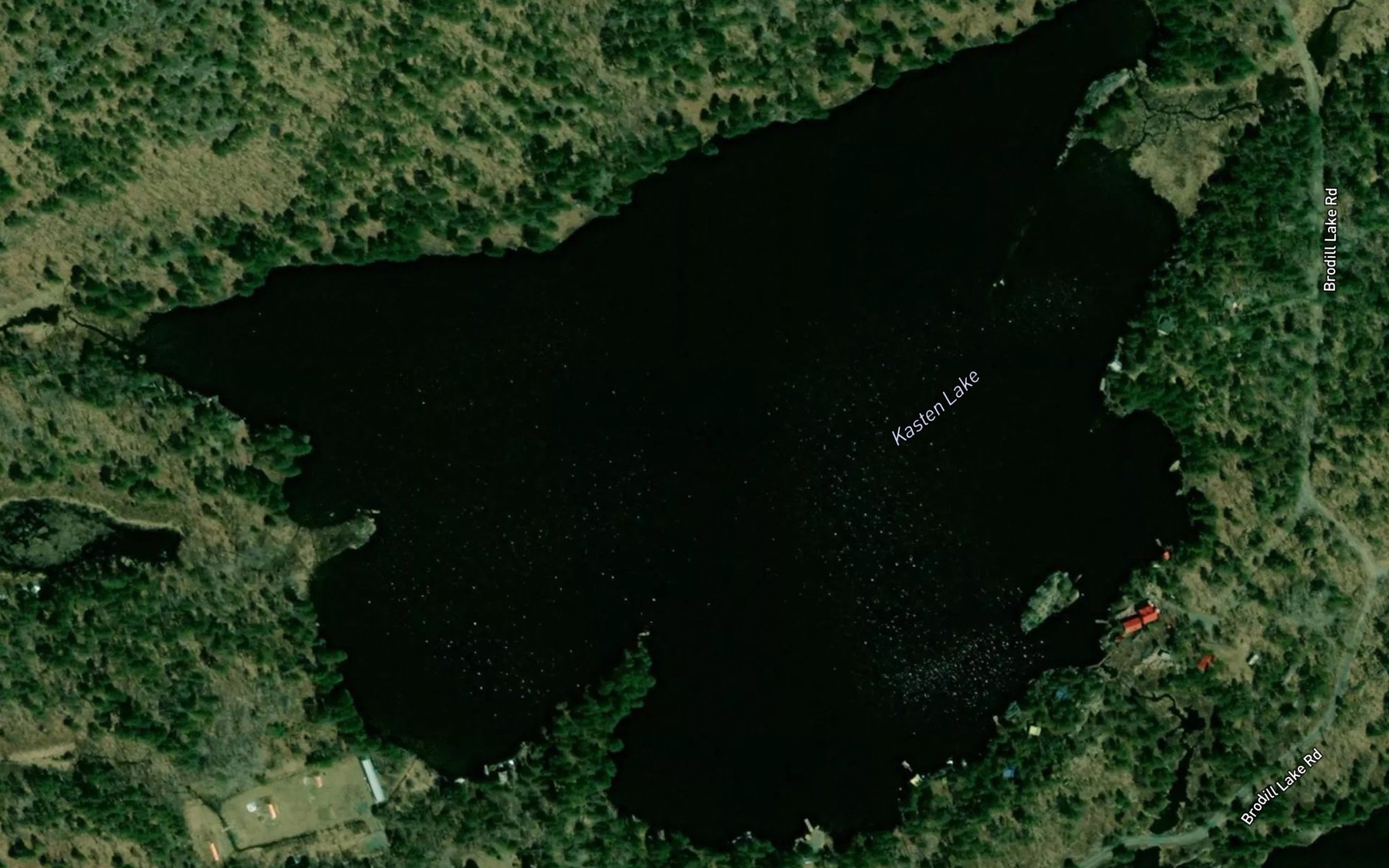 Satellite map of the Kasten Lake
