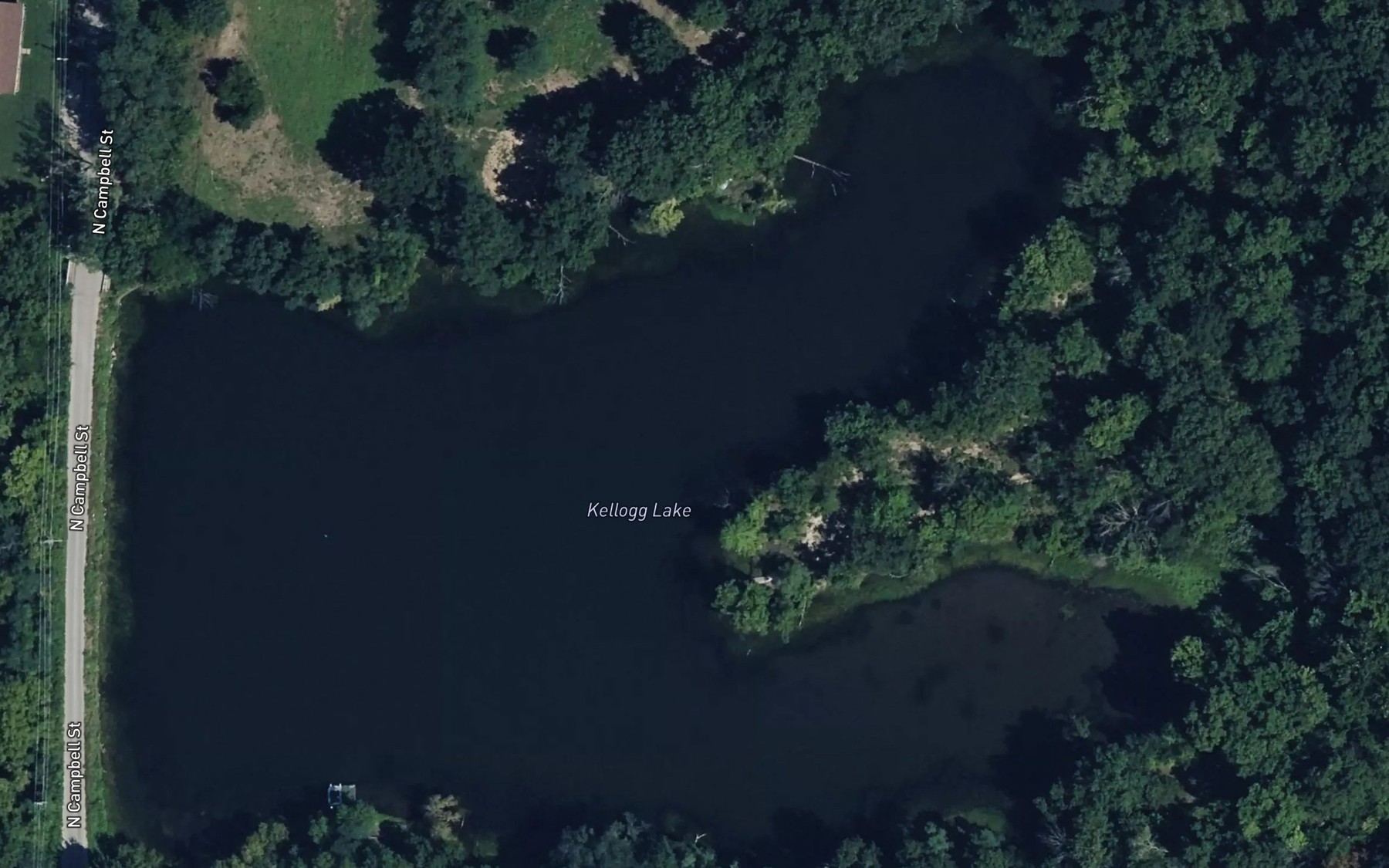 Satellite map of the Kellogg Lake
