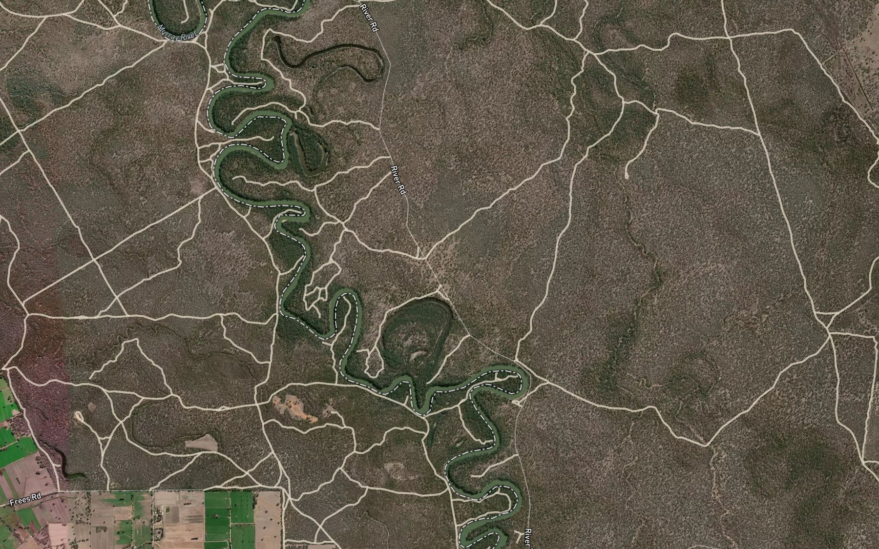 Satellite map of the Horseshoe Lagoon
