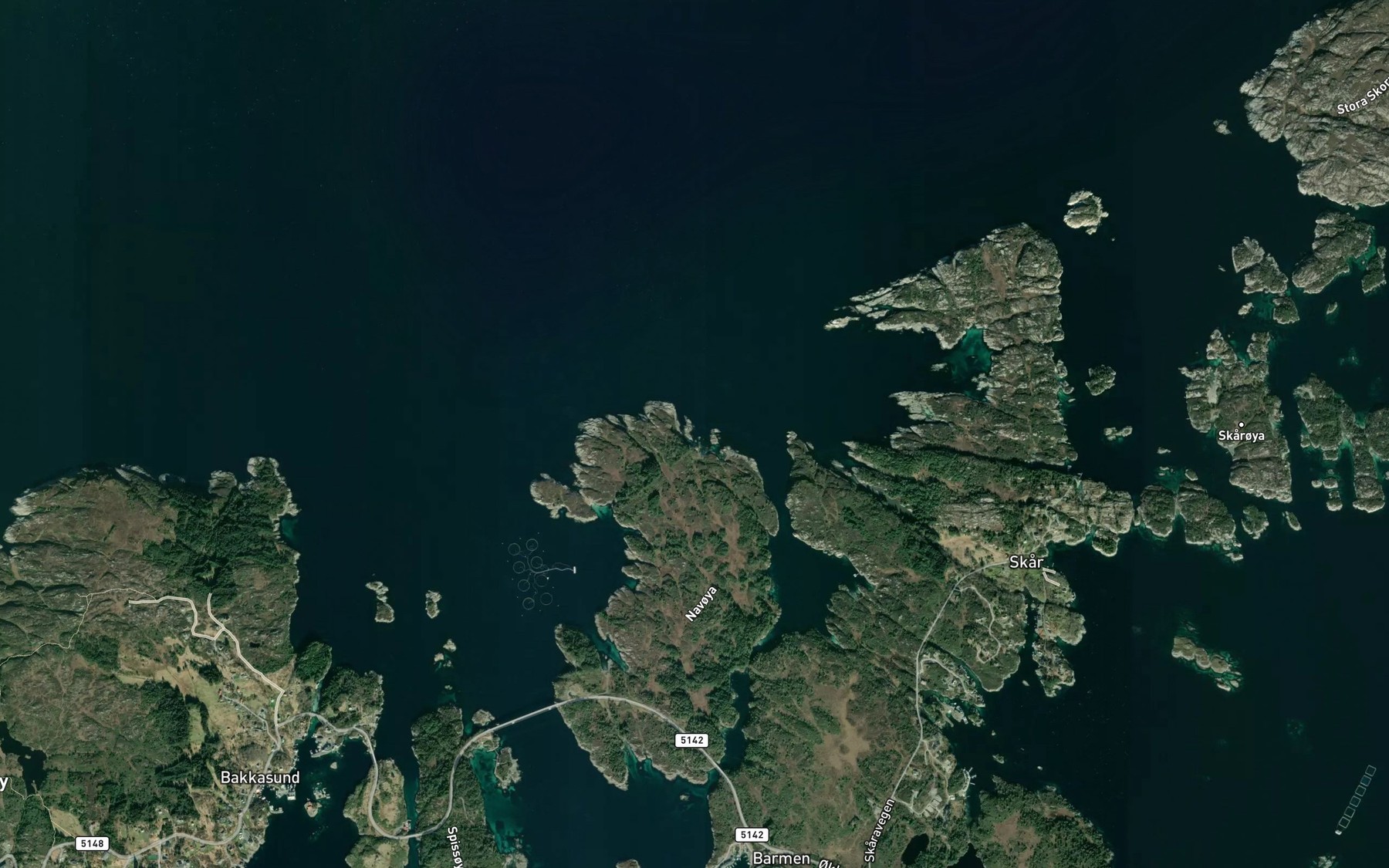 Satellite map of the Sandvik
