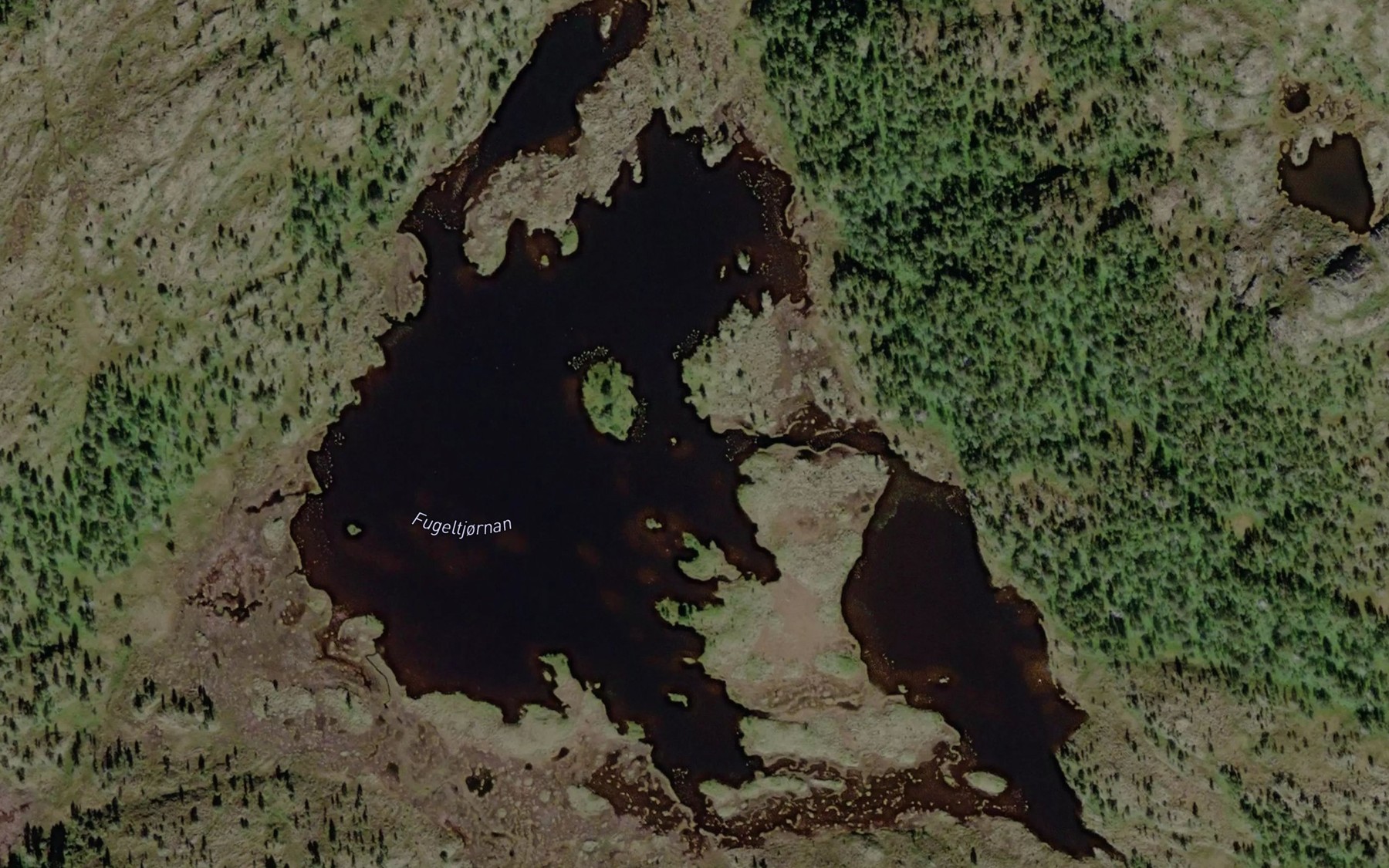 Satellite map of the Fugeltjorna