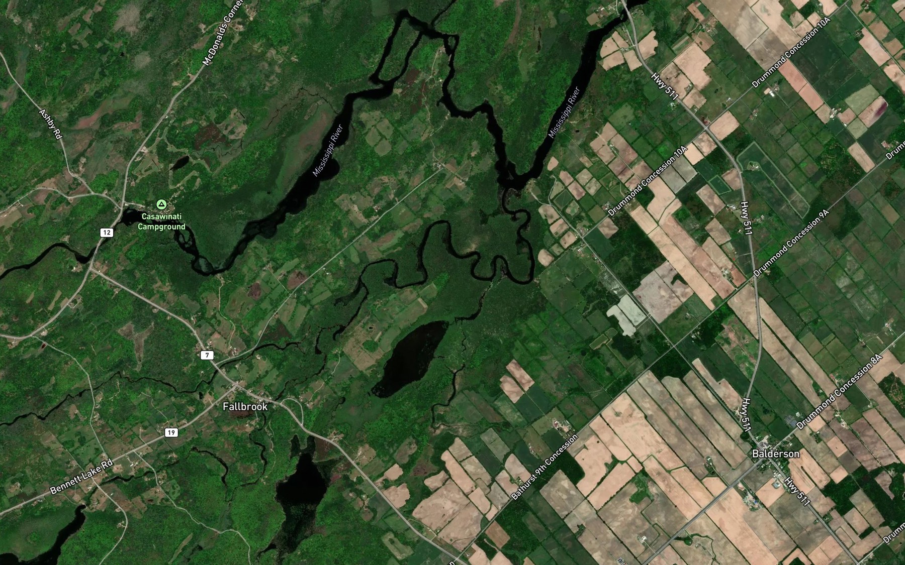 Satellite map of the Limekiln Creek