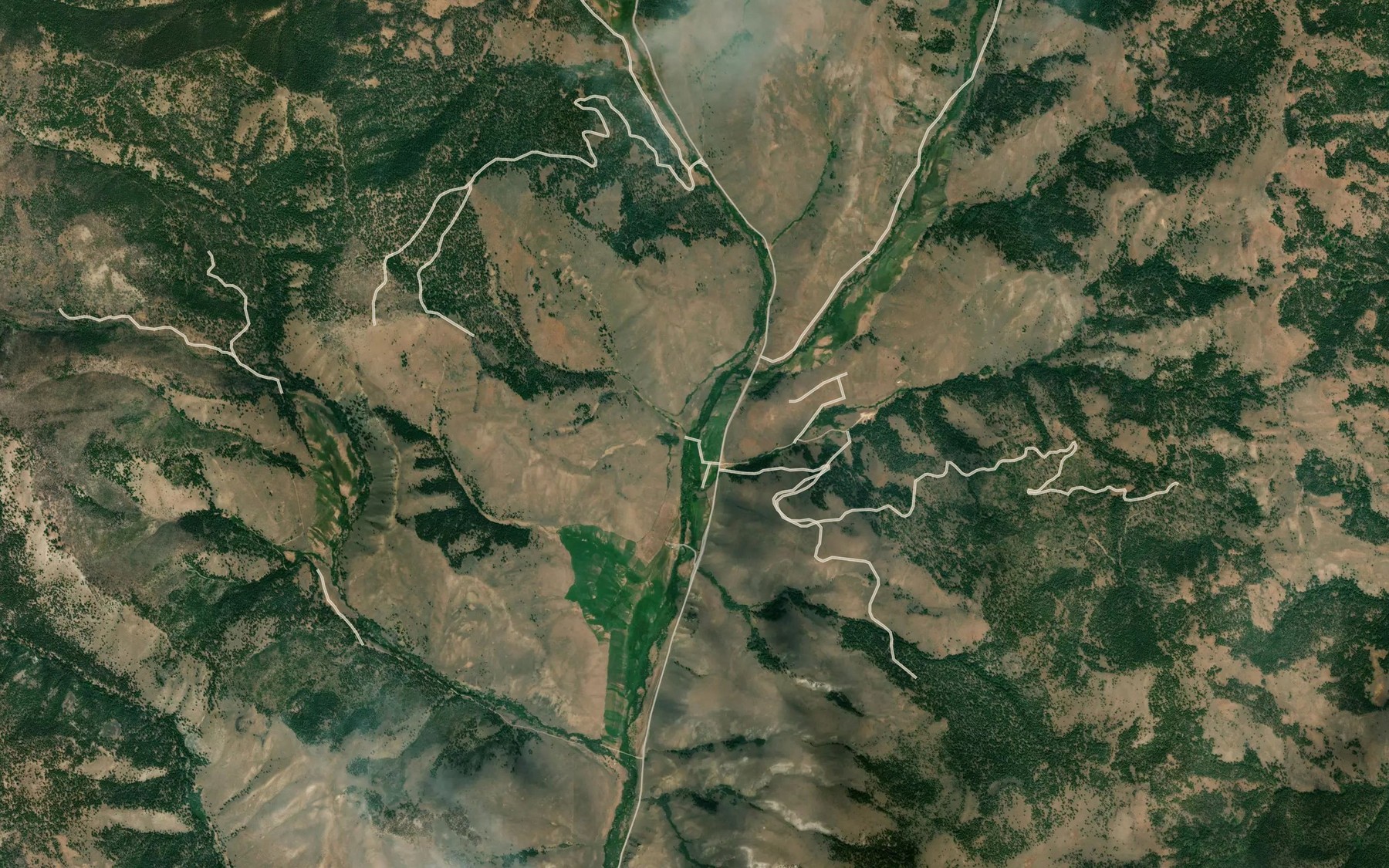Satellite map of the DeWitt Creek