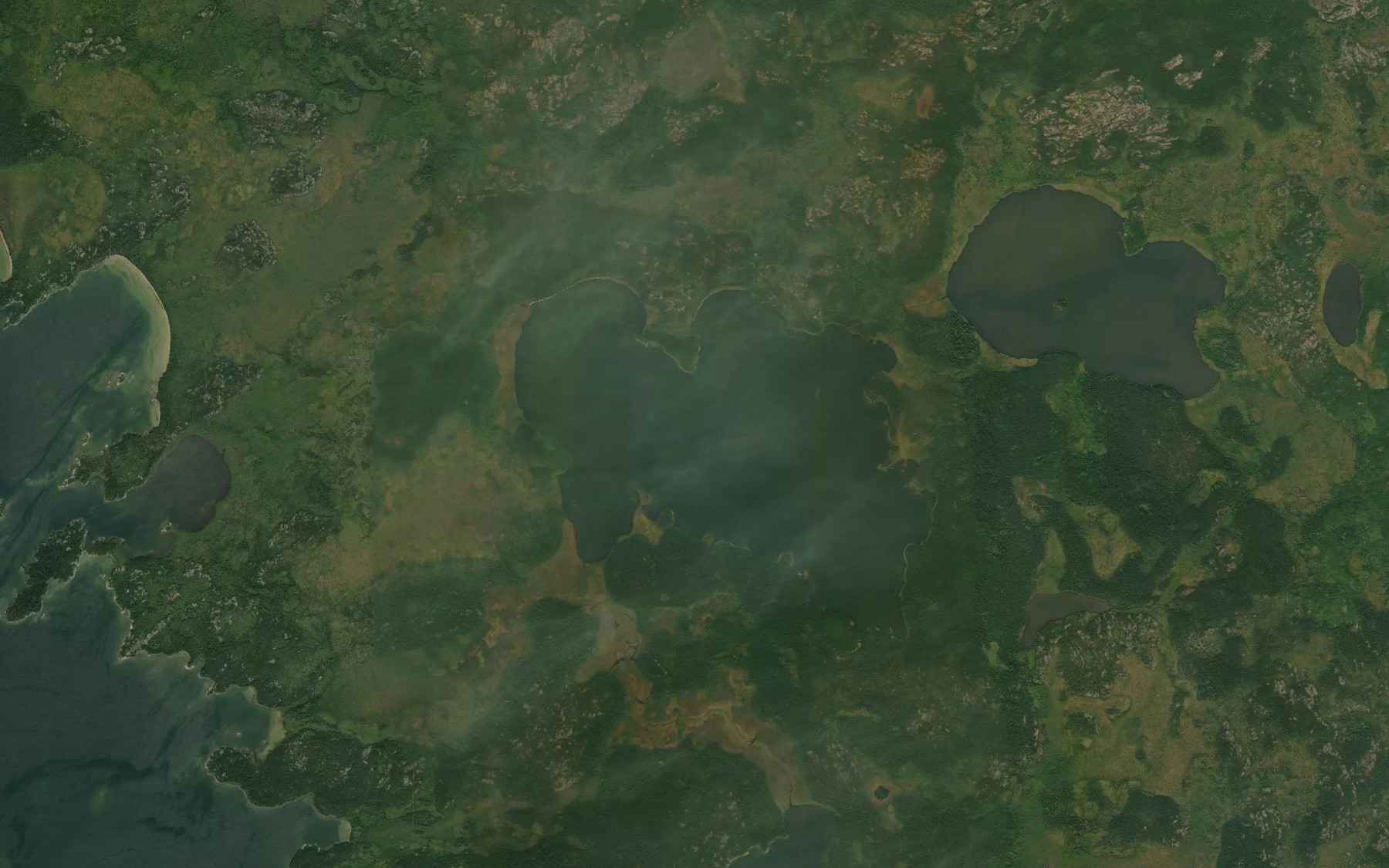 Satellite map of the Trimble Lake