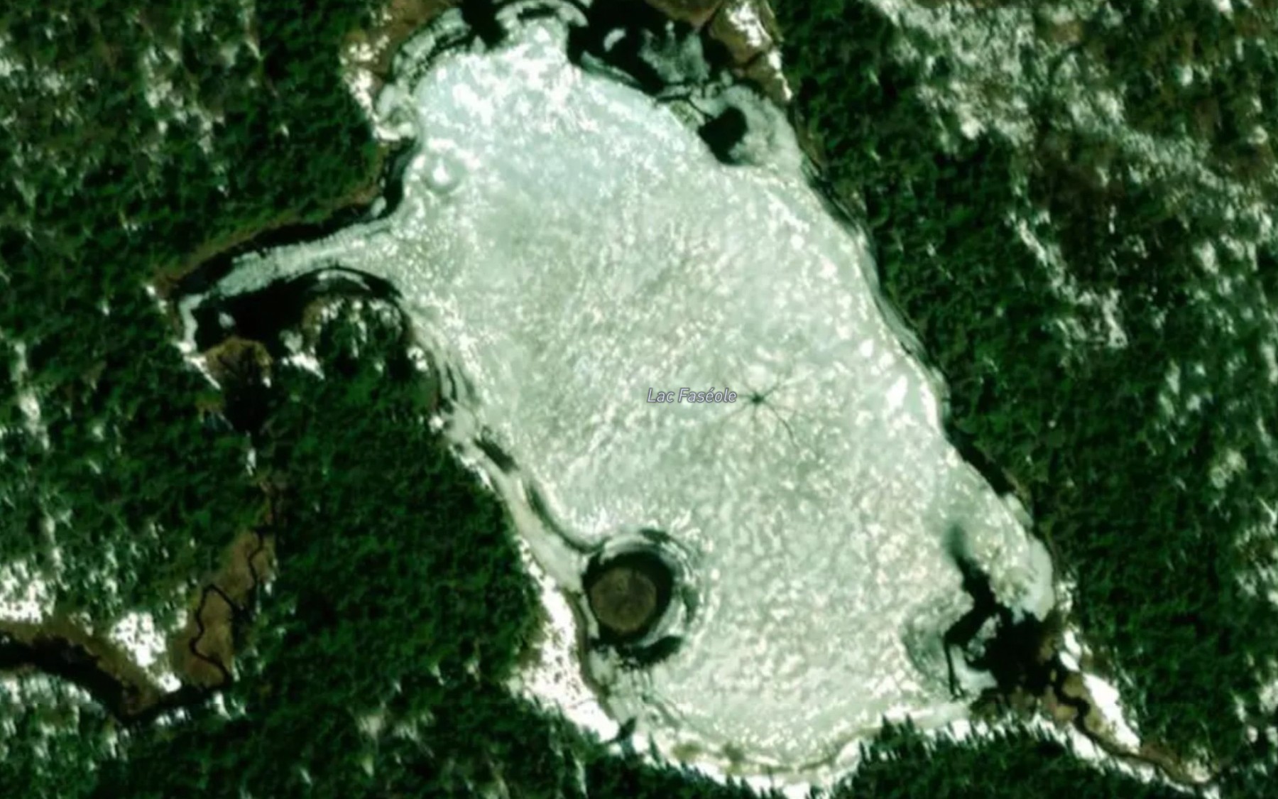 Satellite map of the Lac Faseole