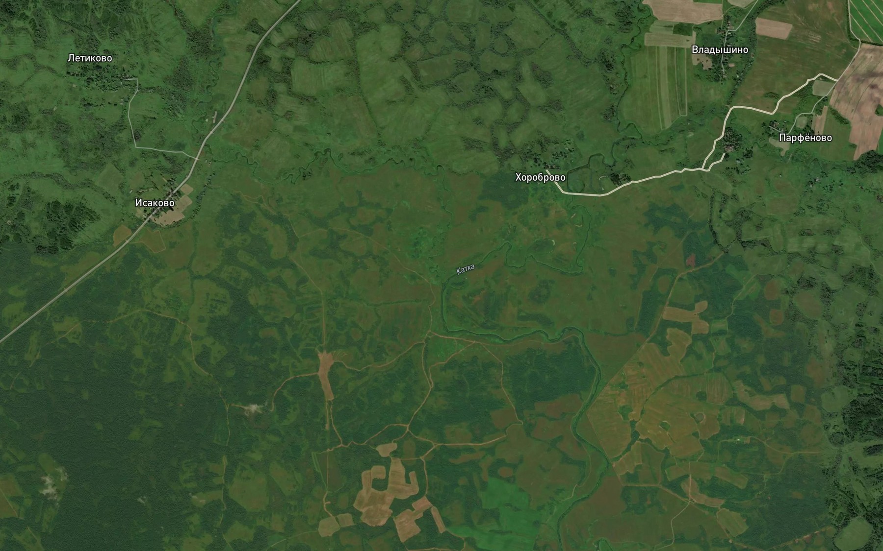 Satellite map of the Poyga